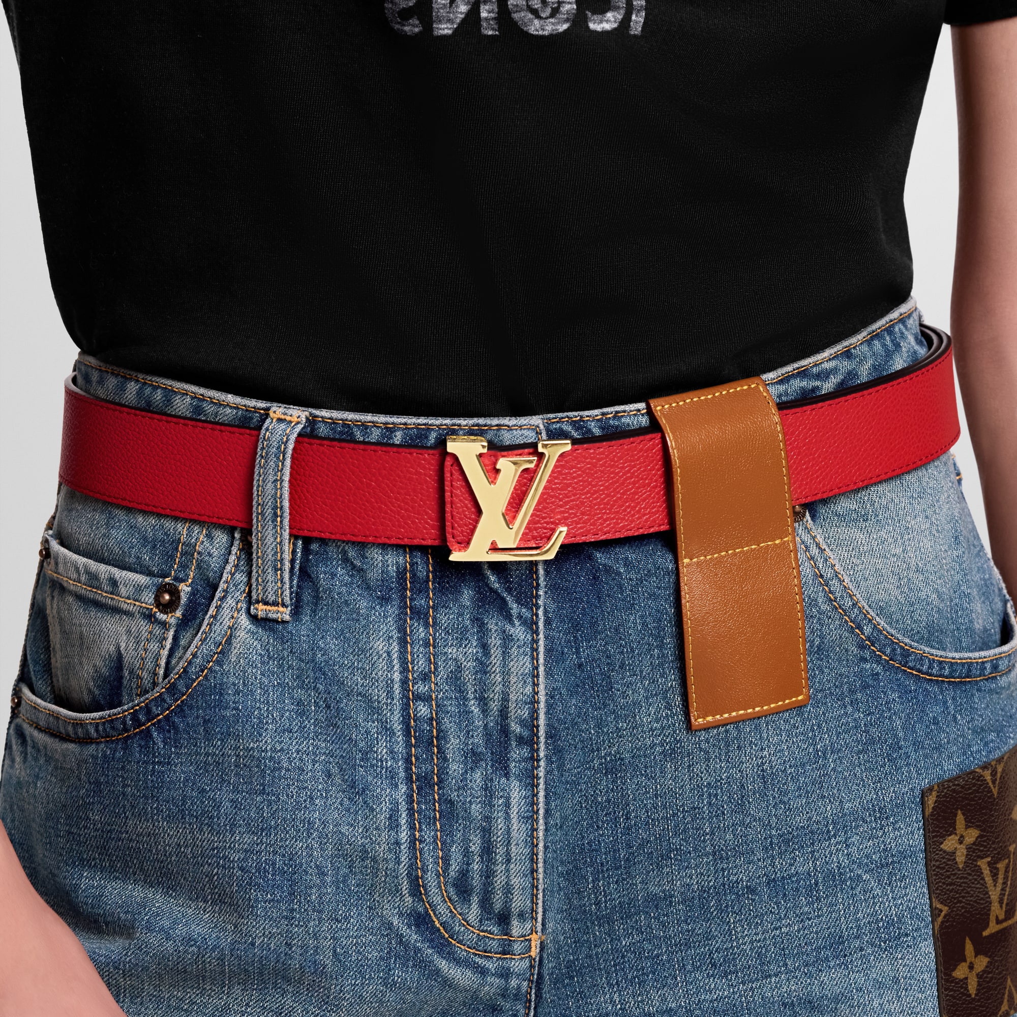 Thắt Lưng Hai Mặt LV Initiales 30MM Monogram in Đồ Nữ