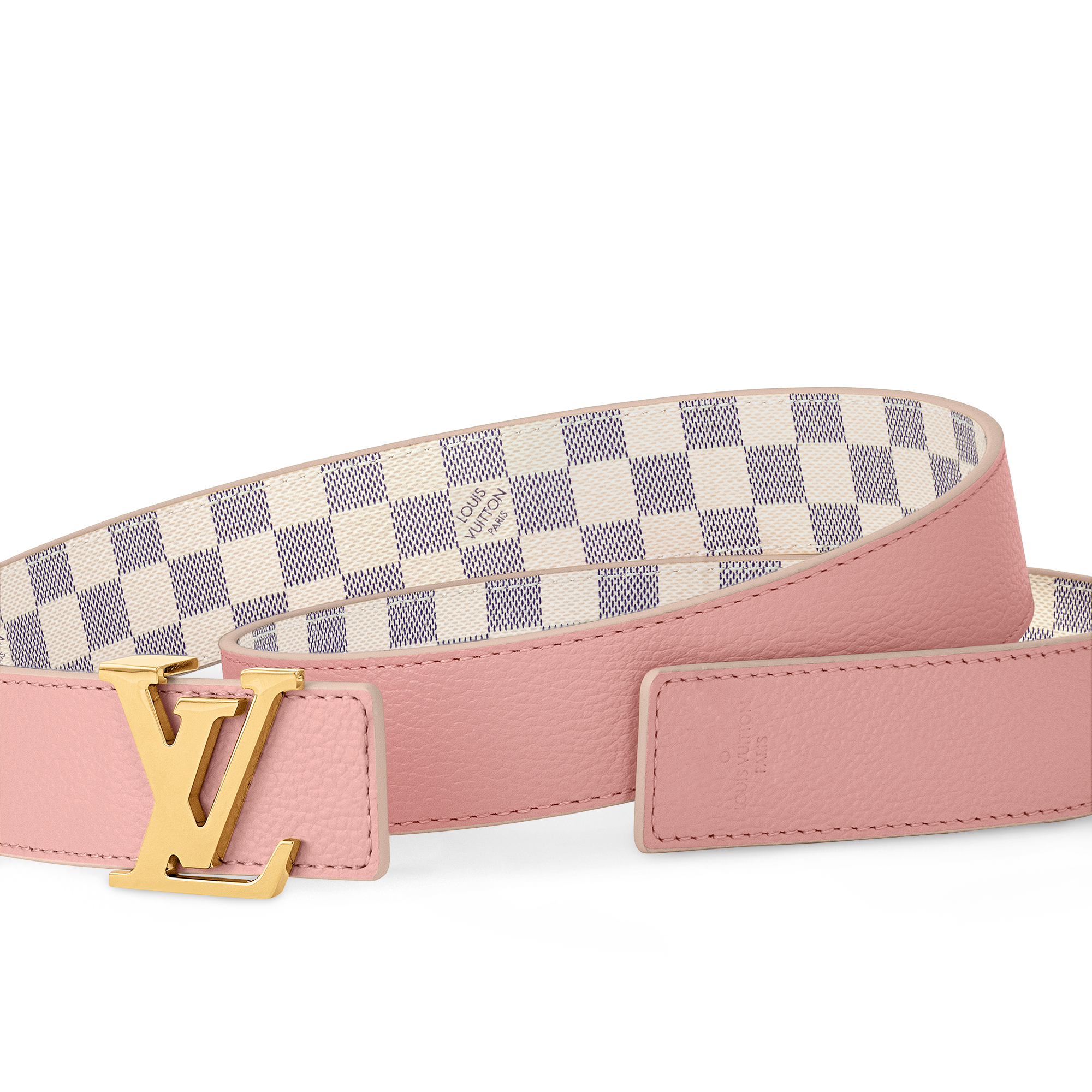 Thắt Lưng Hai Mặt LV Initiales 30MM Damier Azur Canvas in Đồ Nữ