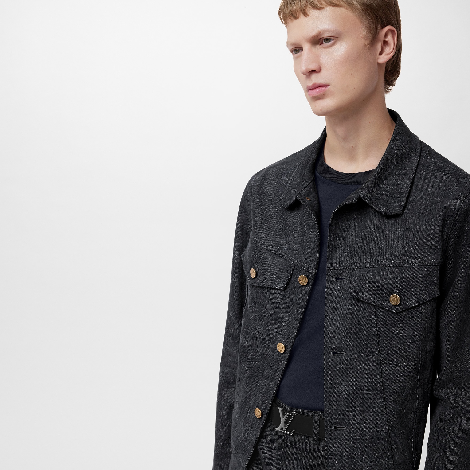 Thắt Lưng Hai Mặt LV Initiales 35MM Monogram Eclipse in Đồ Nam