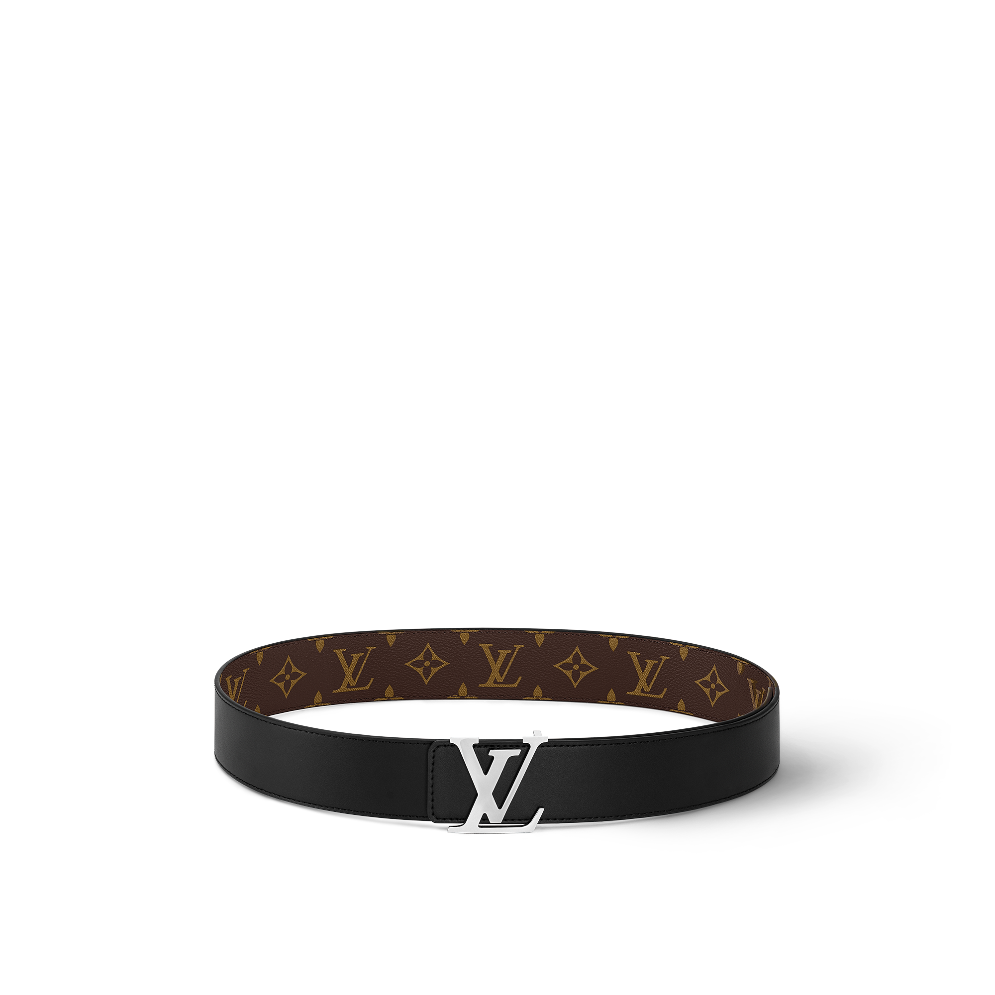 Thắt Lưng Hai Mặt LV Initiales 40MM Monogram Macassar in Đồ Nam
