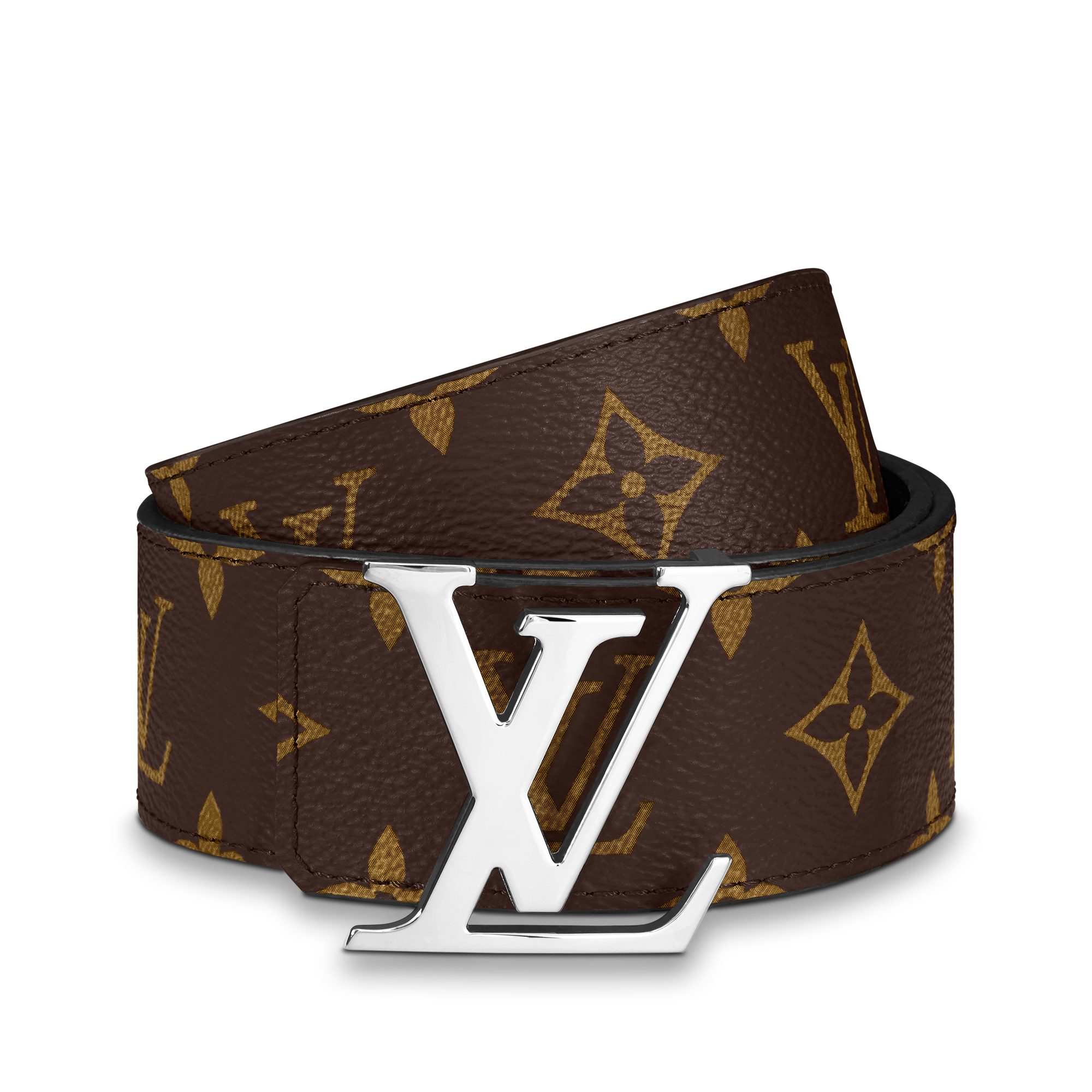 Thắt Lưng Hai Mặt LV Initiales 40MM Monogram Macassar in Đồ Nam
