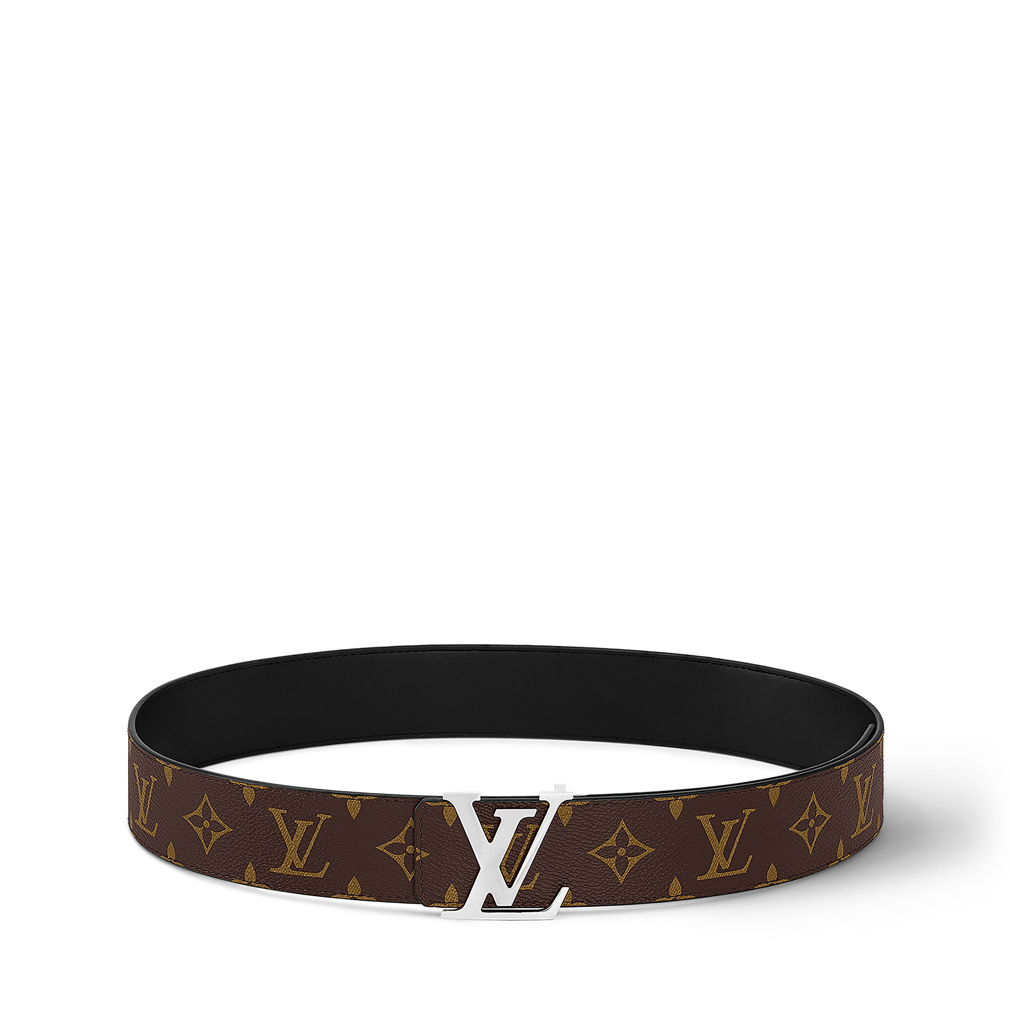 Thắt Lưng Hai Mặt LV Initiales 40MM Monogram Macassar in Đồ Nam