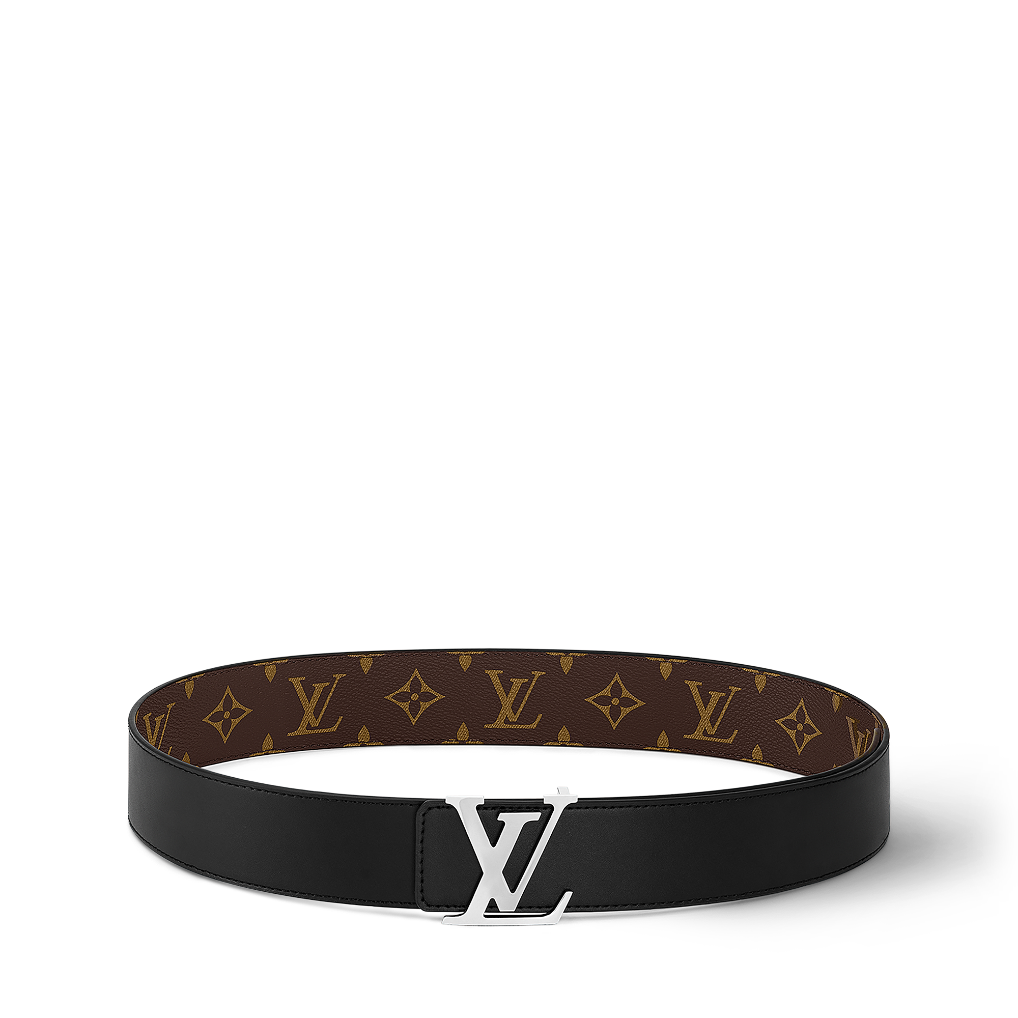 Thắt Lưng Hai Mặt LV Initiales 40MM Monogram Macassar in Đồ Nam