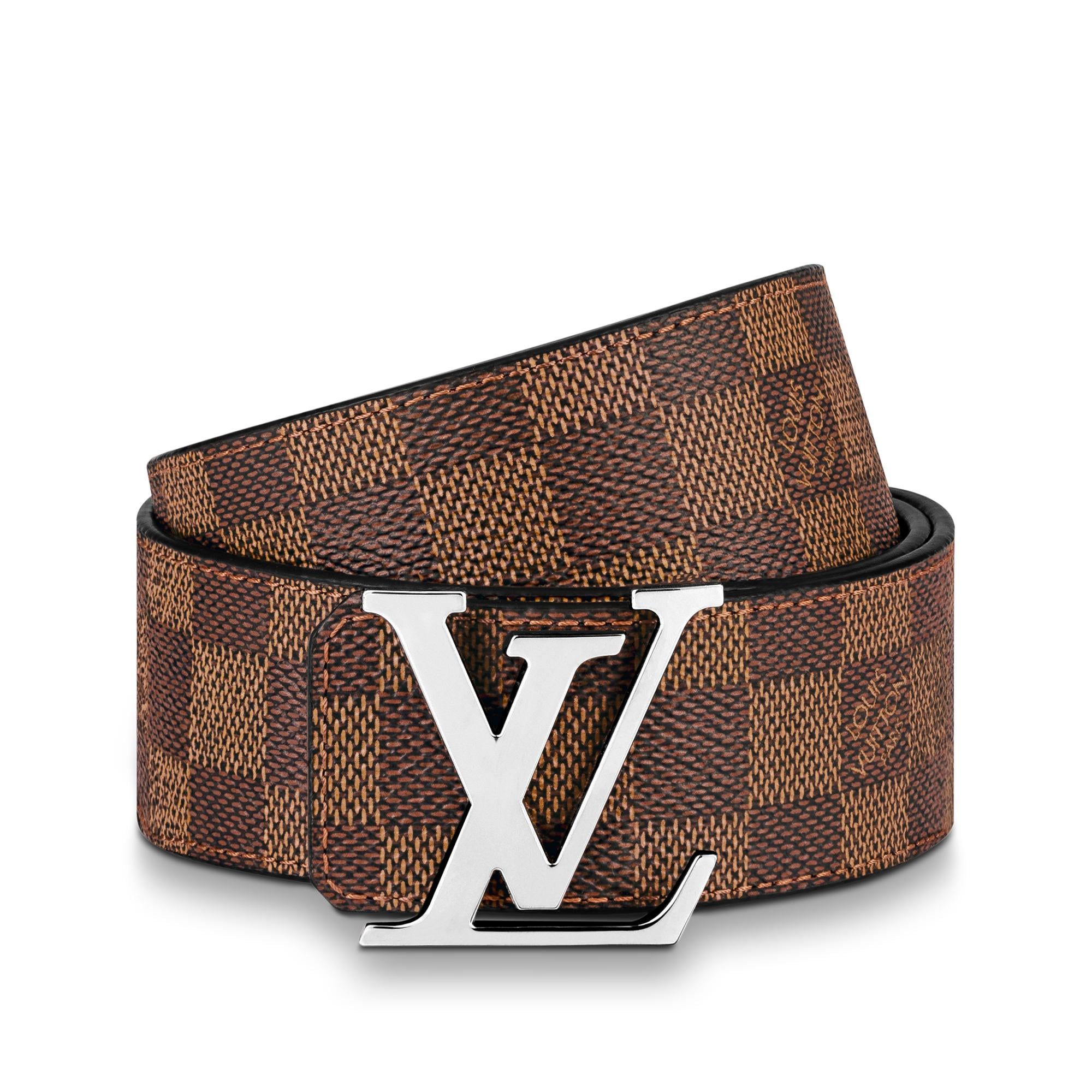 Thắt Lưng Hai Mặt LV Initiales 40MM Damier Ebene in Đồ Nam