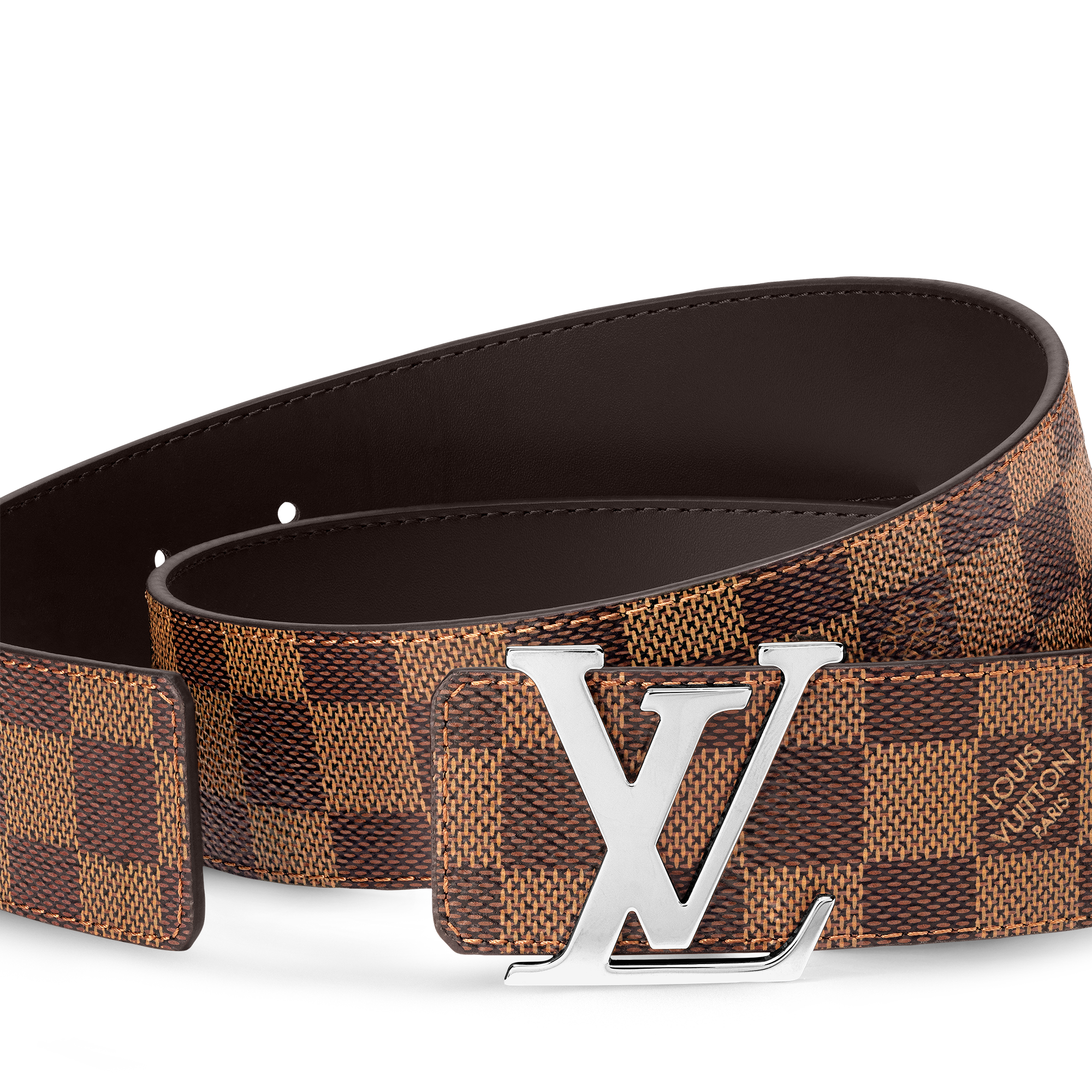 Thắt Lưng Hai Mặt LV Initiales 40MM Damier Ebene in Đồ Nam