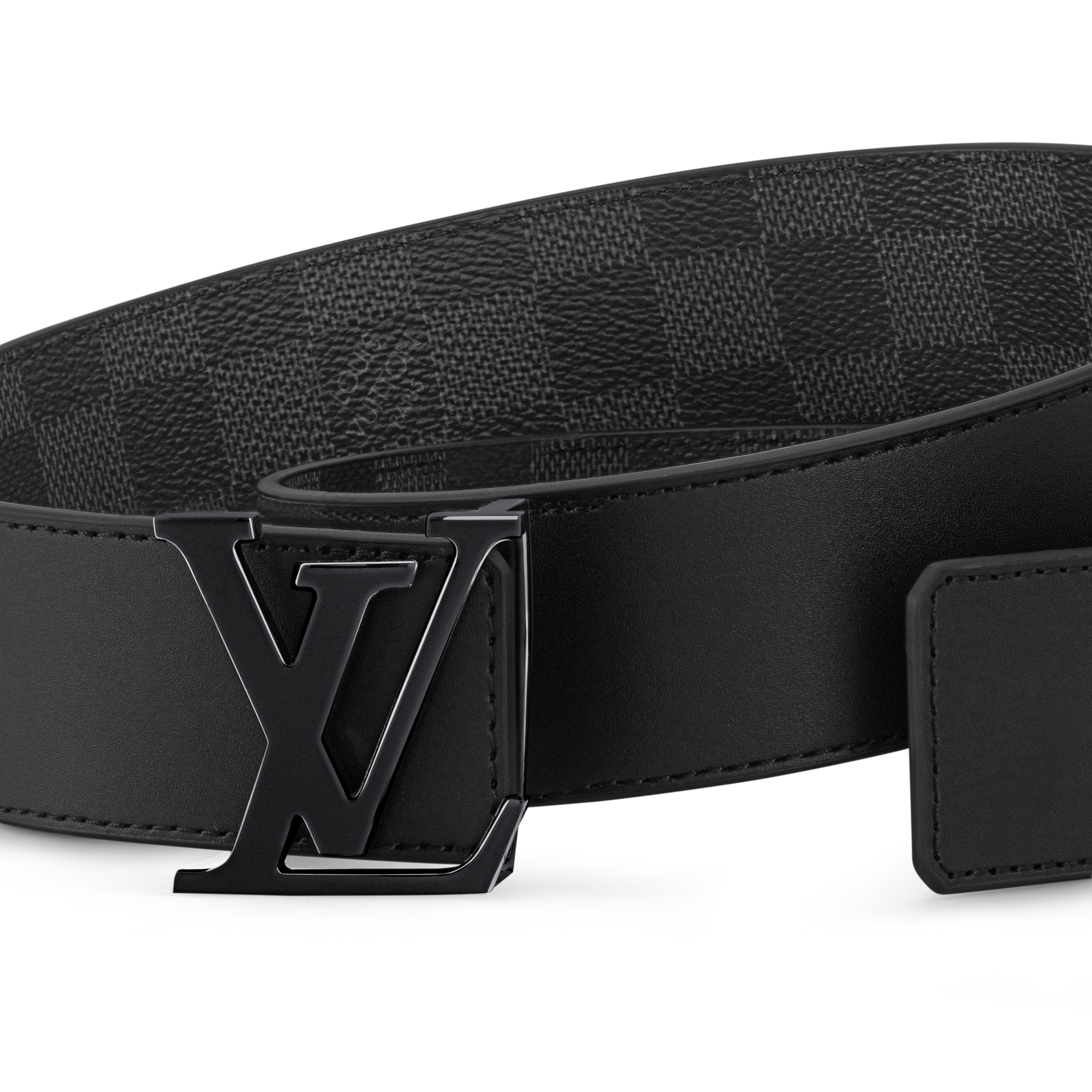 Thắt Lưng Hai Mặt LV Initiales 40MM Damier Ebene in Đồ Nam