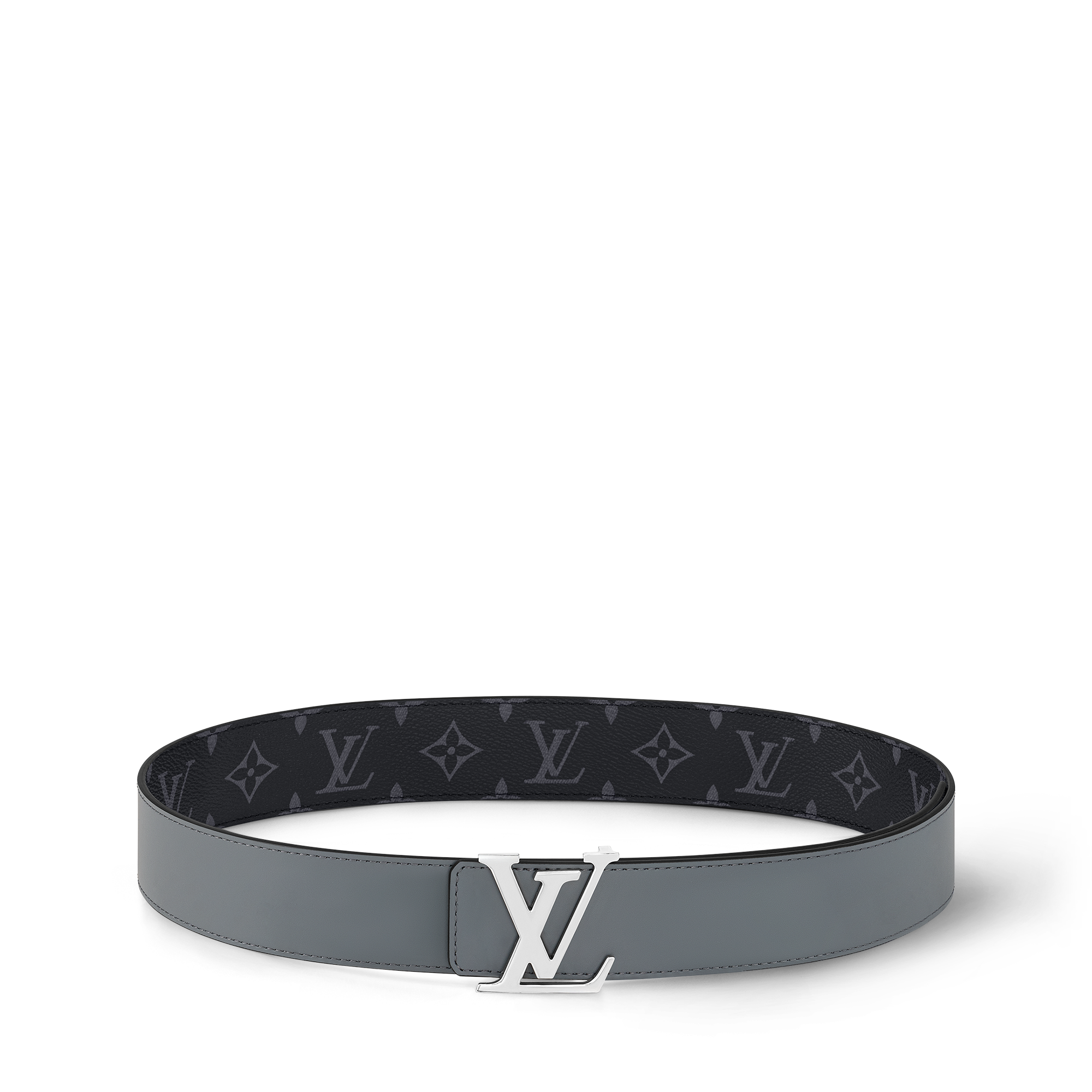 Thắt Lưng Hai Mặt LV Initiales 40MM Monogram Eclipse in Đồ Nam