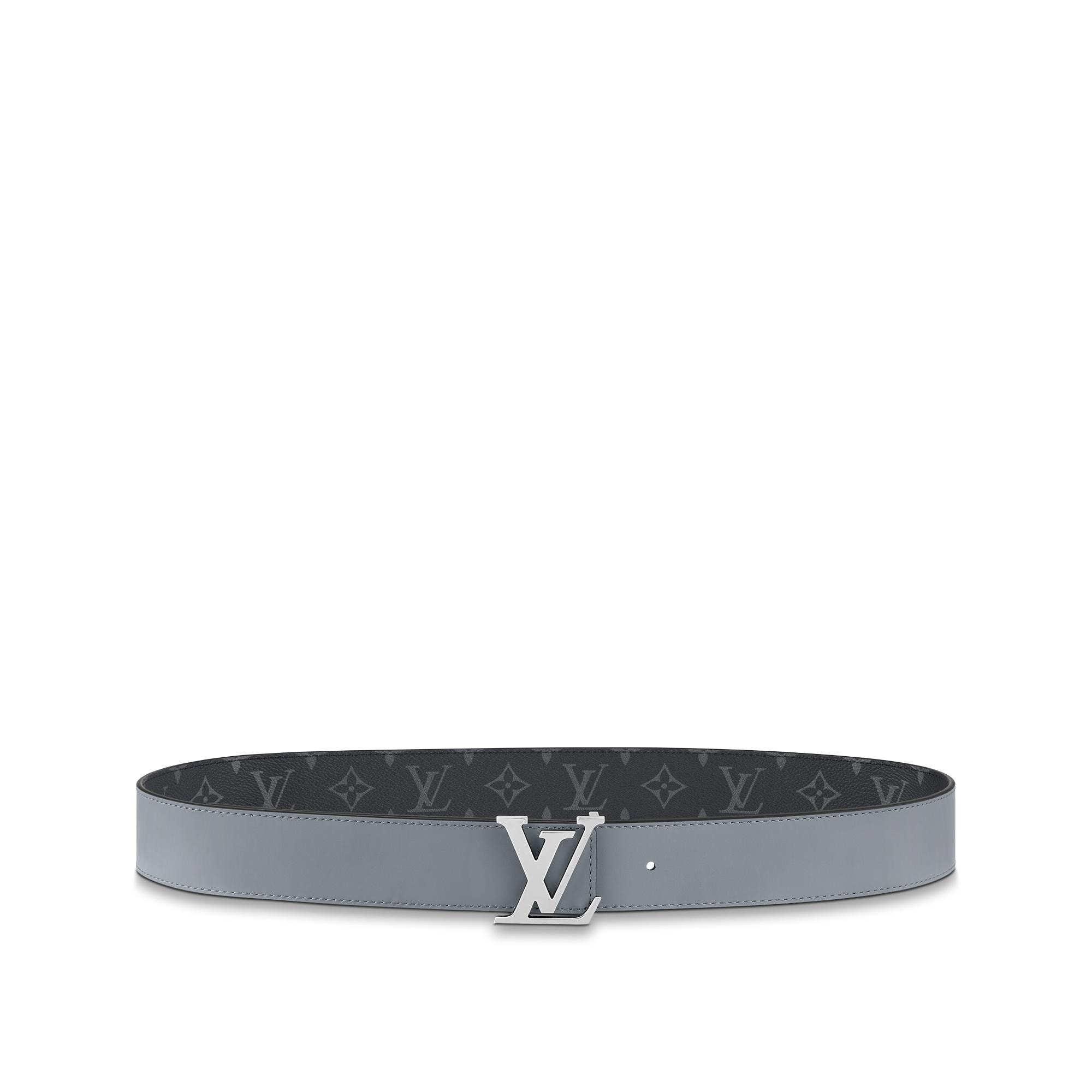 Thắt Lưng Hai Mặt LV Initiales 40MM Monogram Eclipse in Đồ Nam