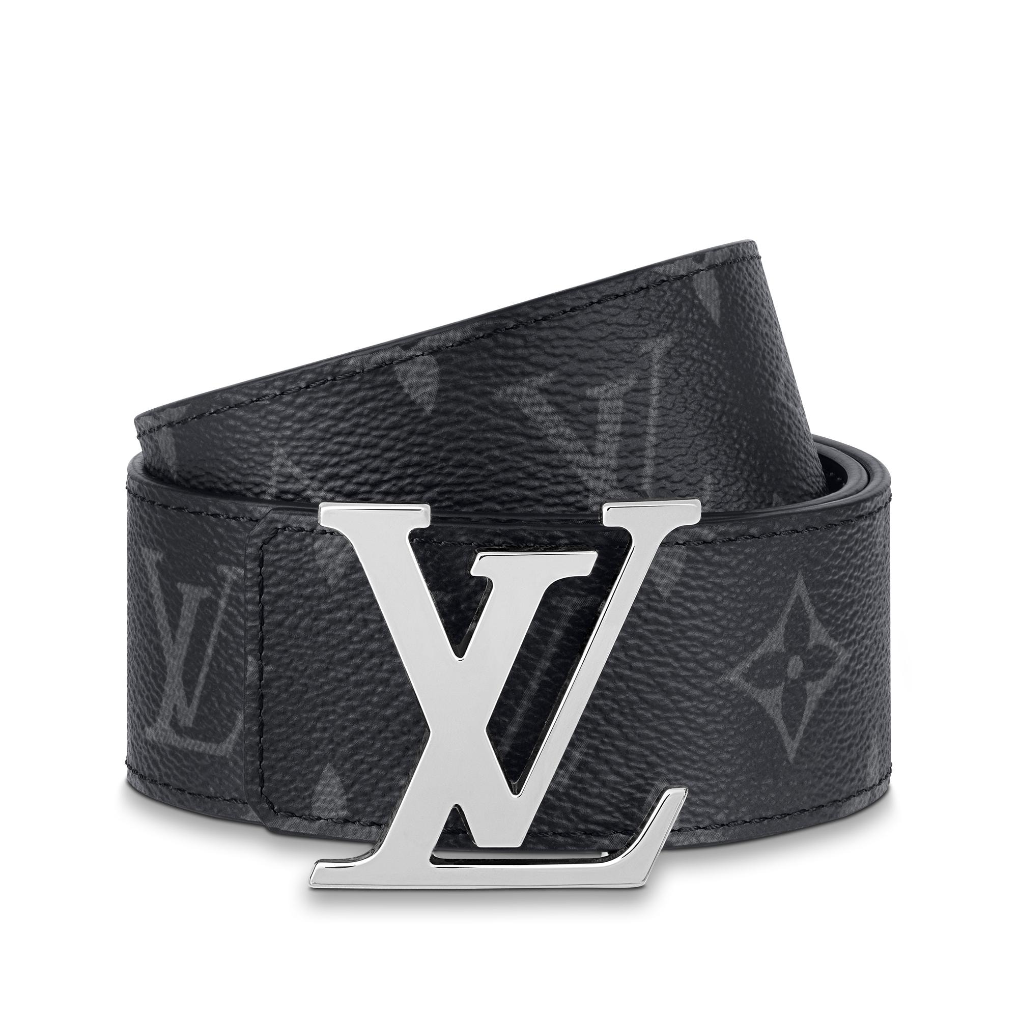 Thắt Lưng Hai Mặt LV Initiales 40MM Monogram Eclipse in Đồ Nam