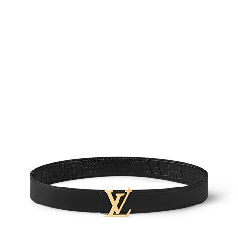 Thắt Lưng Hai Mặt LV Initiales 40MM Da cá sấu bóng in Đồ Nam's Phụ kiện Thắt lưng collections by Louis Vuitton (Thu phóng sản phẩm)