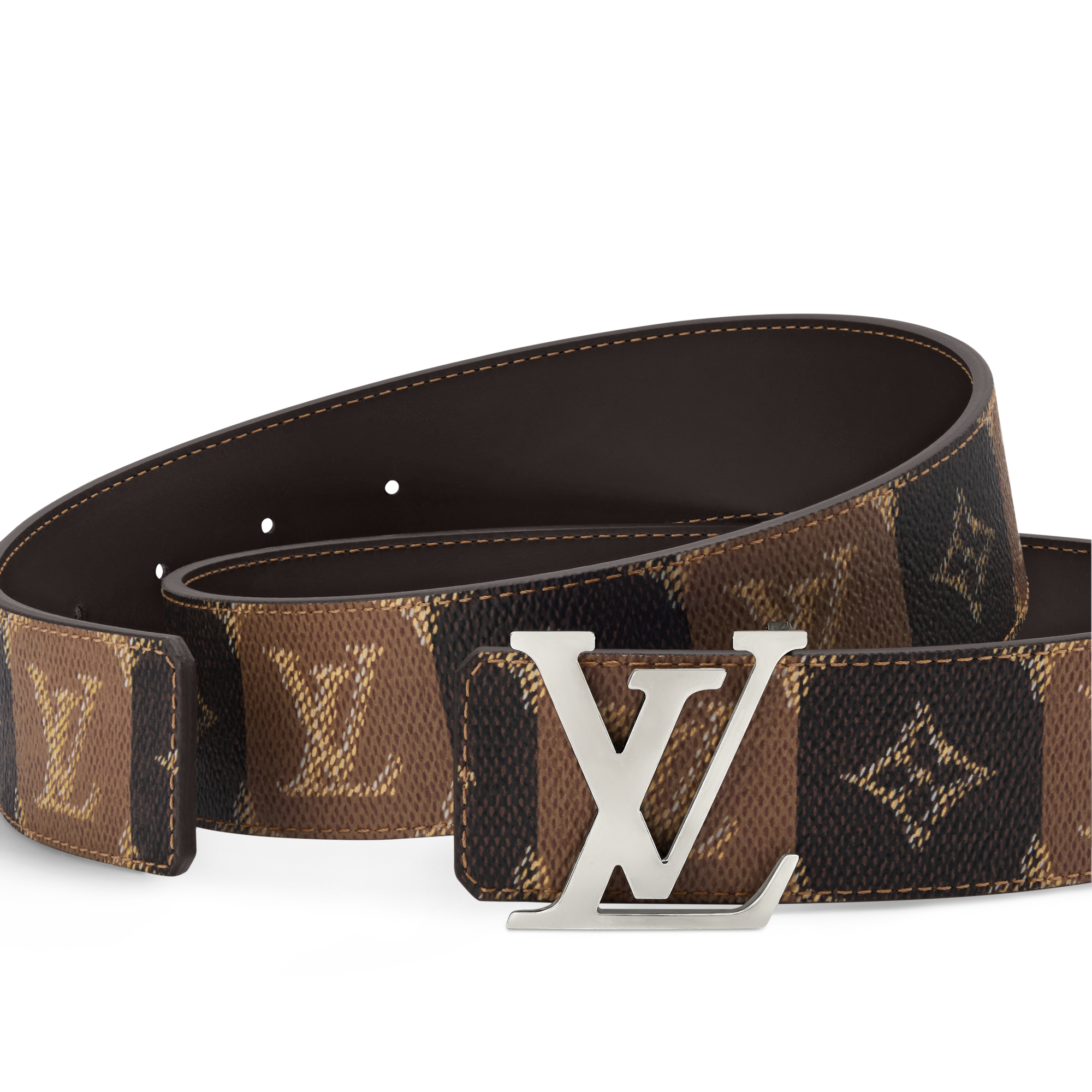 LV Initiales College Monogram Heritage 40mm Reversible Belt  in Đồ Nam