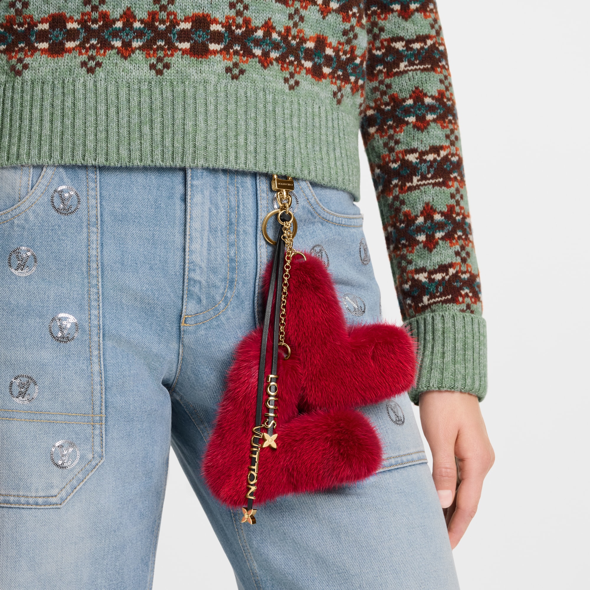 Móc Khóa Và Phụ Kiện Treo Túi LV Initials . in Đồ Nữ