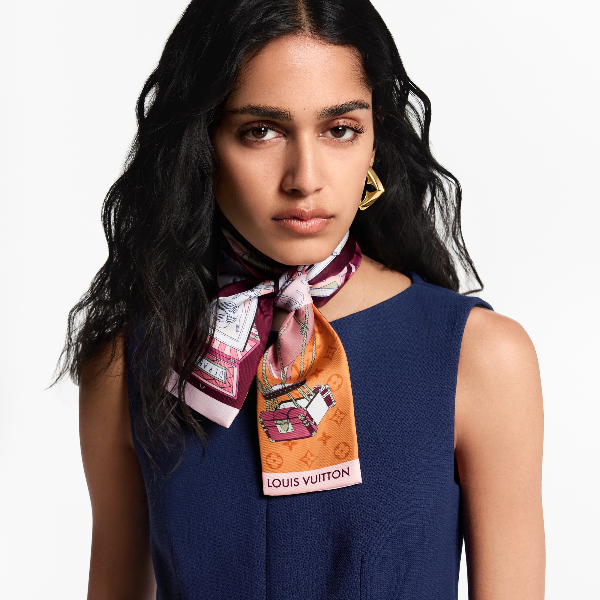 Khăn Lụa LV Journey . in Đồ Nữ