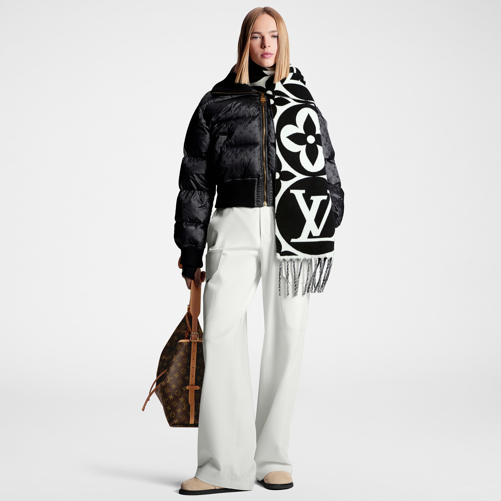 Khăn Quàng LV Medallion . in Đồ Nữ