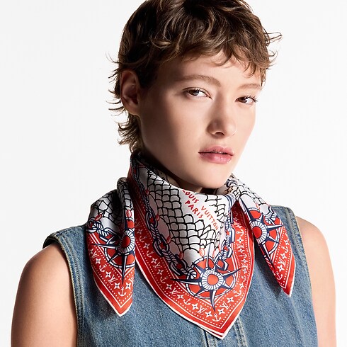 Khăn Lụa Vuông LV Ocean Treasure Map 70 . in Đồ Nữ's Phụ kiện Khăn lụa collections by Louis Vuitton (Thu phóng sản phẩm)