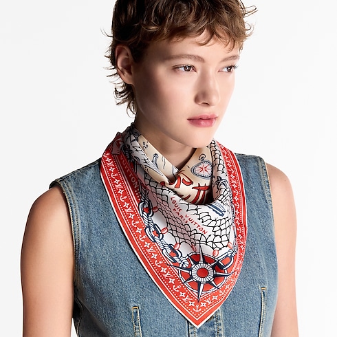 Khăn Lụa Vuông LV Ocean Treasure Map 70 . in Đồ Nữ's Phụ kiện Khăn lụa collections by Louis Vuitton (Thu phóng sản phẩm)