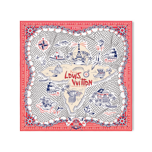 Khăn Lụa Vuông LV Ocean Treasure Map 70 . in Đồ Nữ's Phụ kiện Khăn lụa collections by Louis Vuitton (Thu phóng sản phẩm)