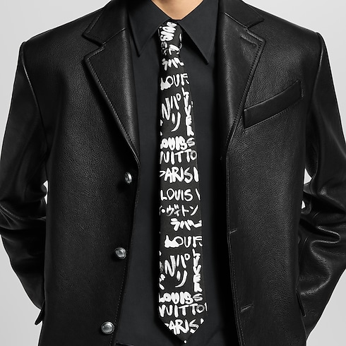 Cà Vạt LV Scribble . in Đồ Nam's Phụ kiện Cà vạt và Khăn cài túi ngực collections by Louis Vuitton (Thu phóng sản phẩm)