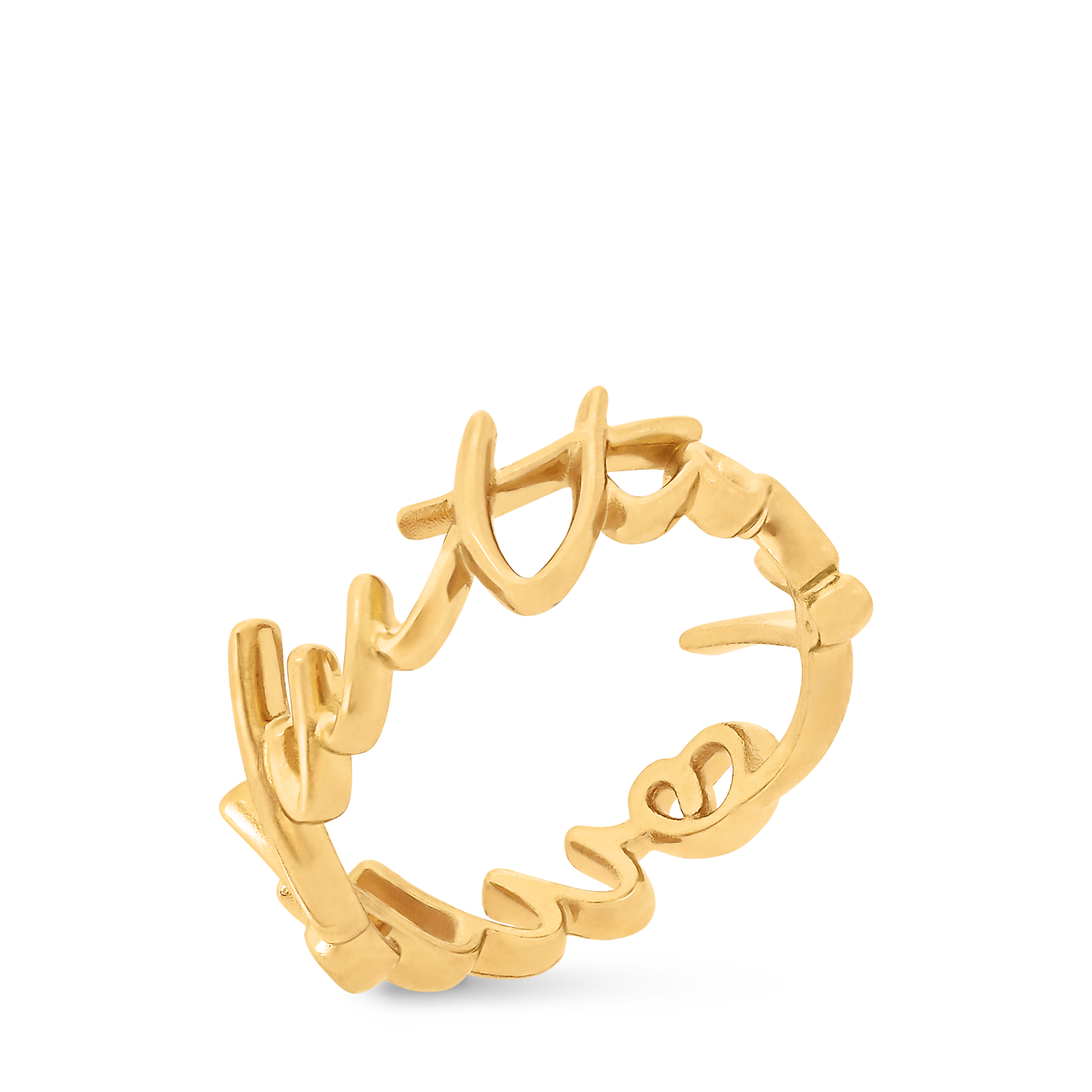 Nhẫn LV Script . in Đồ Nữ