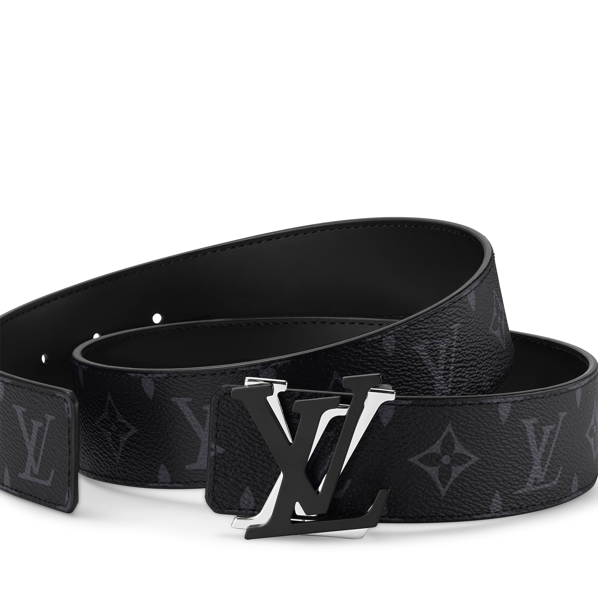 Thắt Lưng Hai Mặt LV Shake 40MM Monogram Eclipse in Đồ Nam