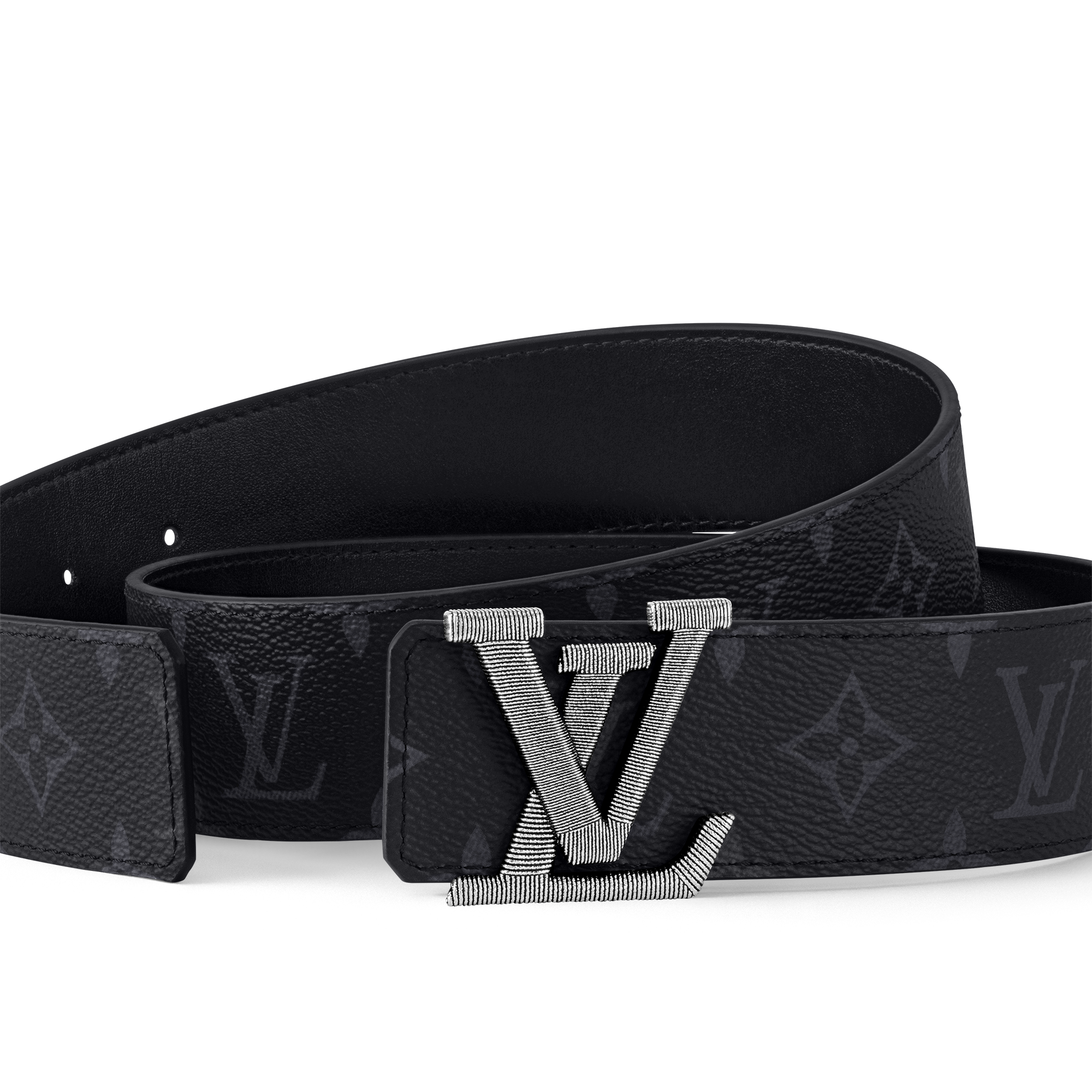 Thắt Lưng Hai Mặt LV Stitch 40MM Monogram Eclipse in Đồ Nam