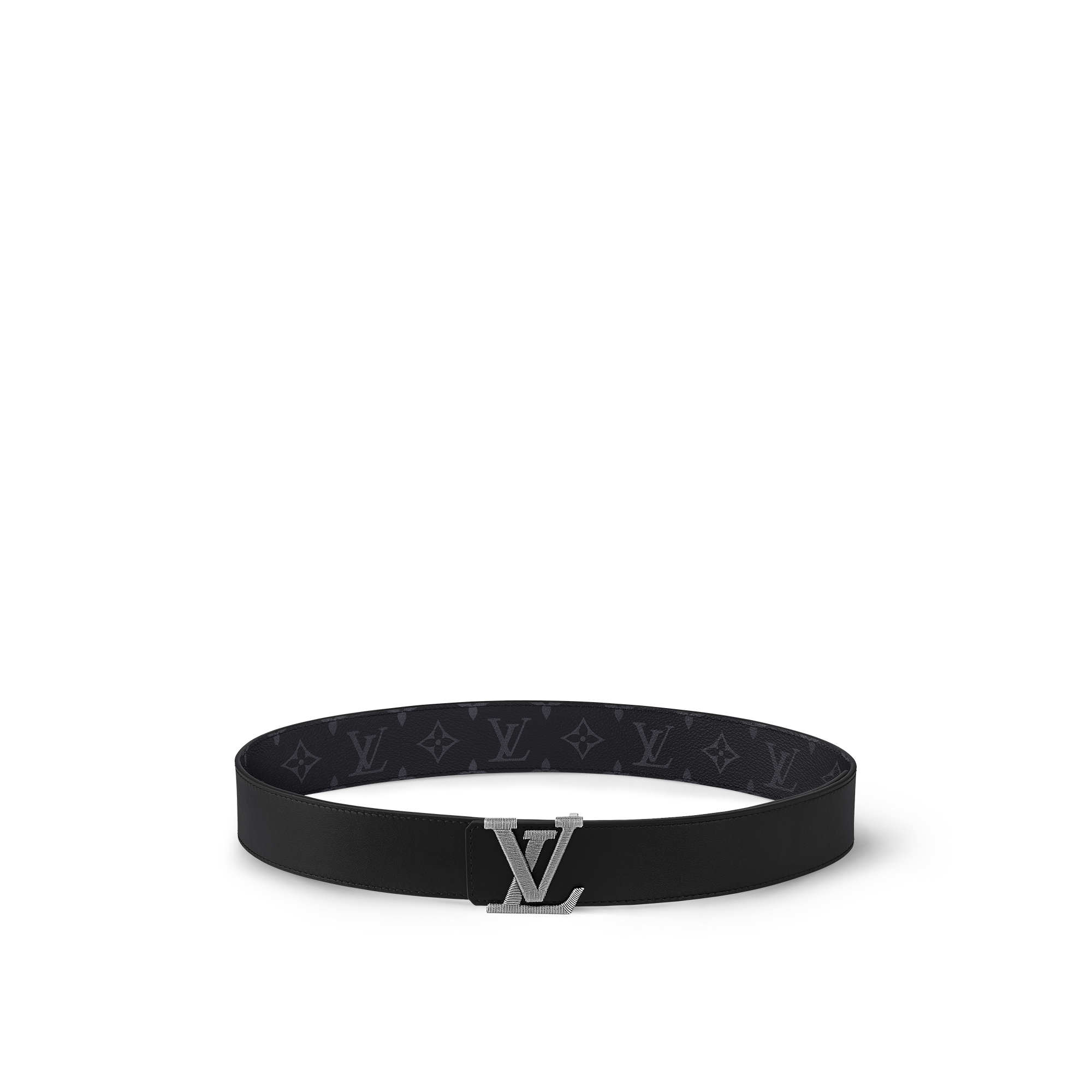 Thắt Lưng Hai Mặt LV Stitch 40MM Monogram Eclipse in Đồ Nam