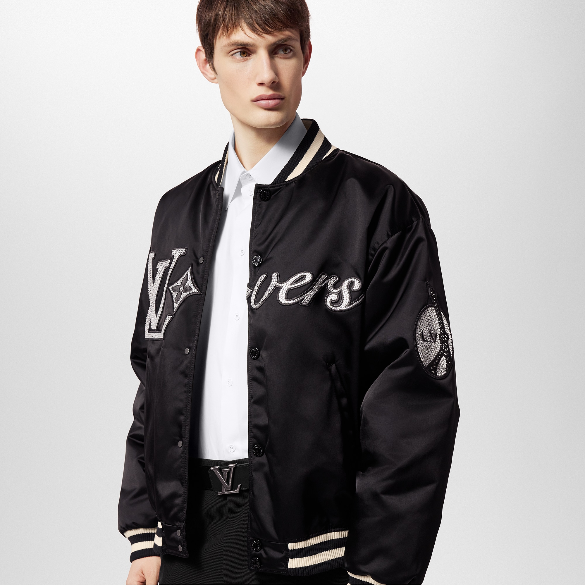 Thắt Lưng Hai Mặt LV Stitch 40MM Monogram Eclipse in Đồ Nam