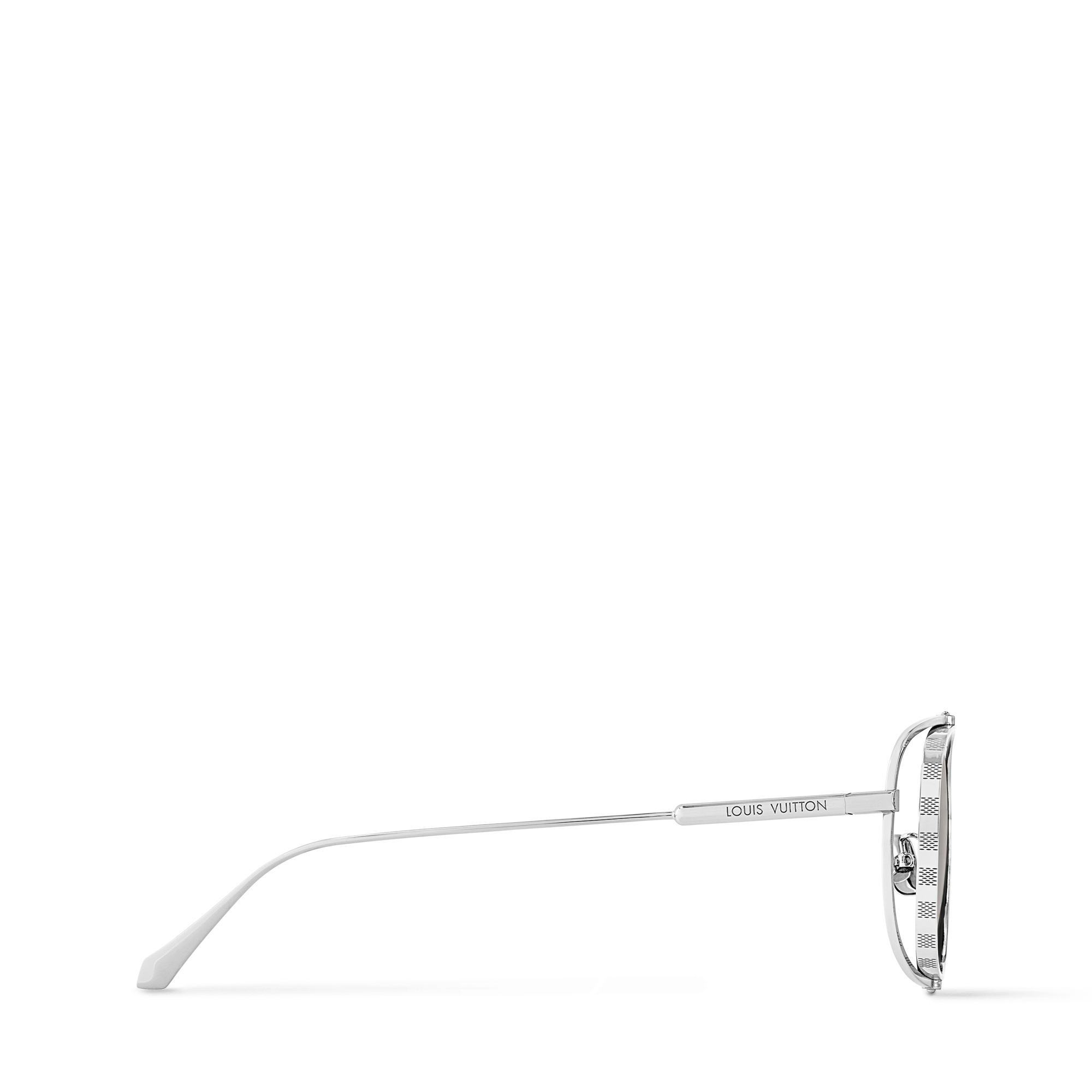 Mắt Kính Dáng Vuông LV Super Vision Metal Pilot . in Đồ Nam