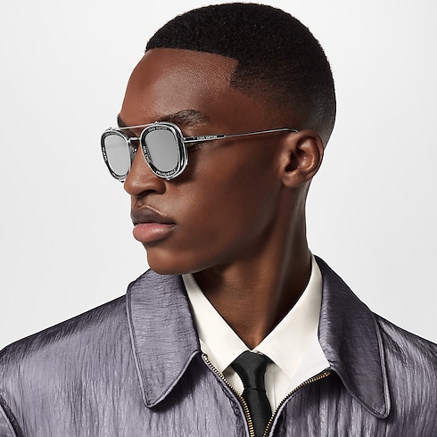 Mắt Kính Dáng Vuông LV Super Vision Metal Pilot . in Đồ Nam's Phụ kiện Mắt kính collections by Louis Vuitton (Thu phóng sản phẩm)