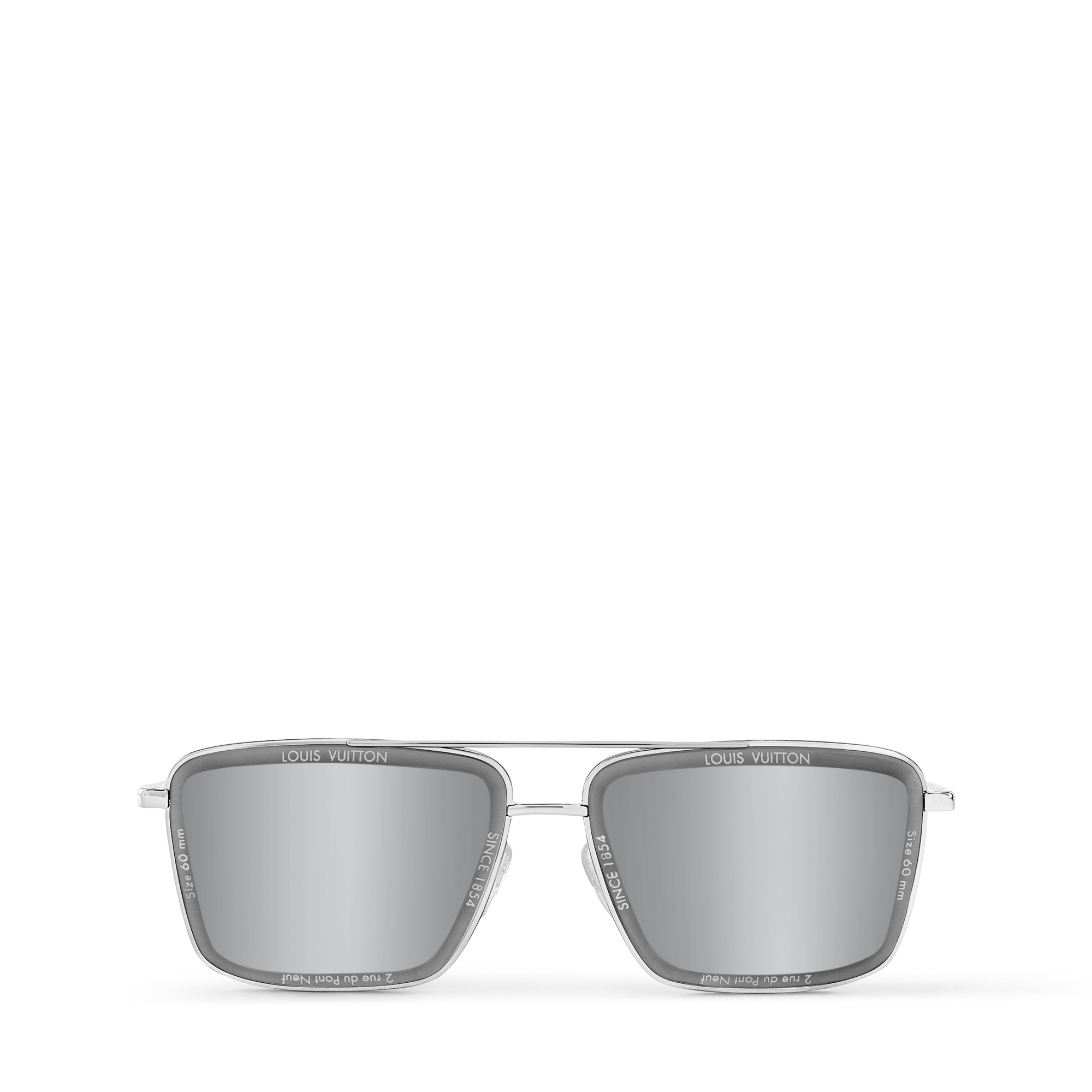 Mắt Kính Dáng Vuông LV Super Vision Metal . in Đồ Nam
