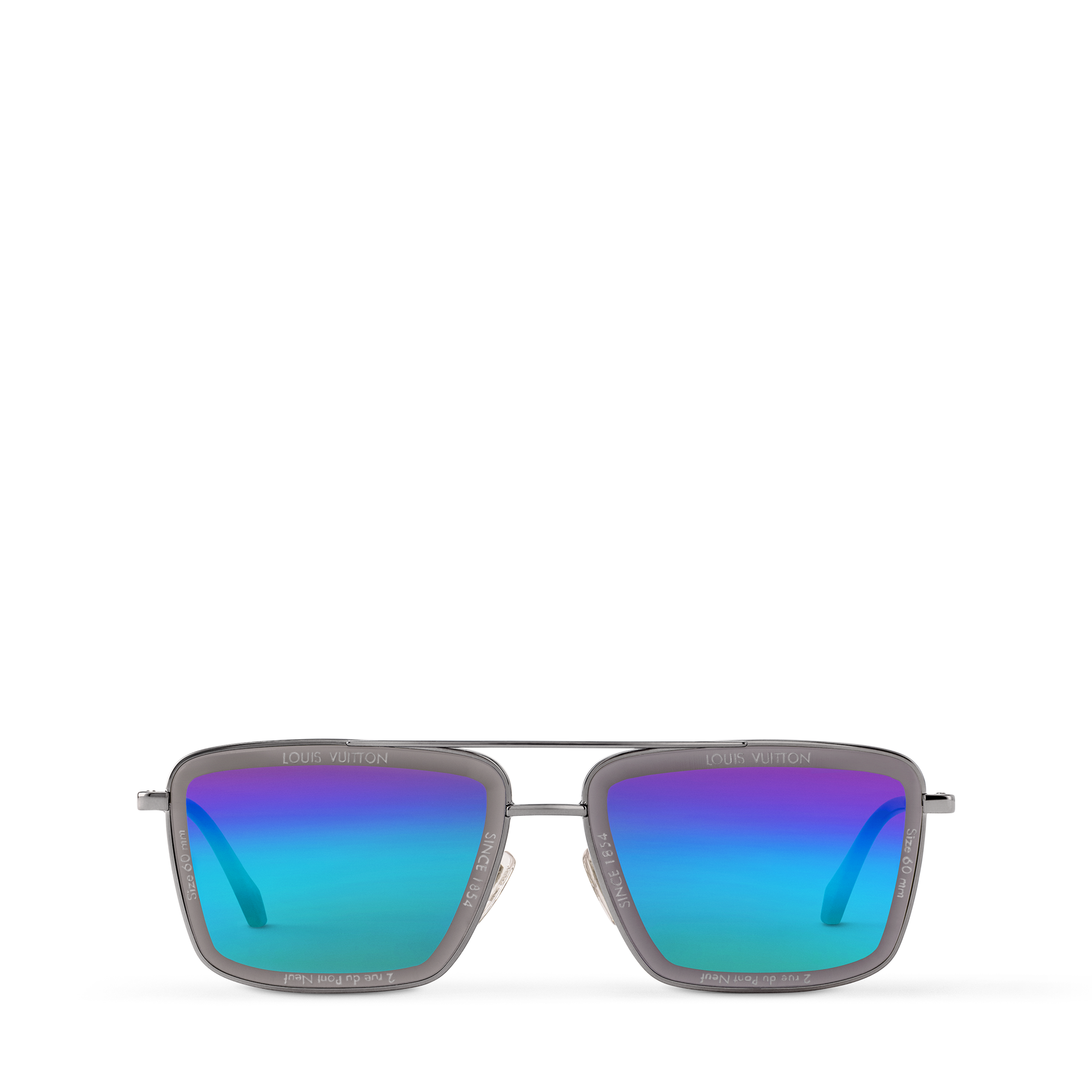 Mắt Kính Dáng Vuông LV Super Vision Metal . in Đồ Nam