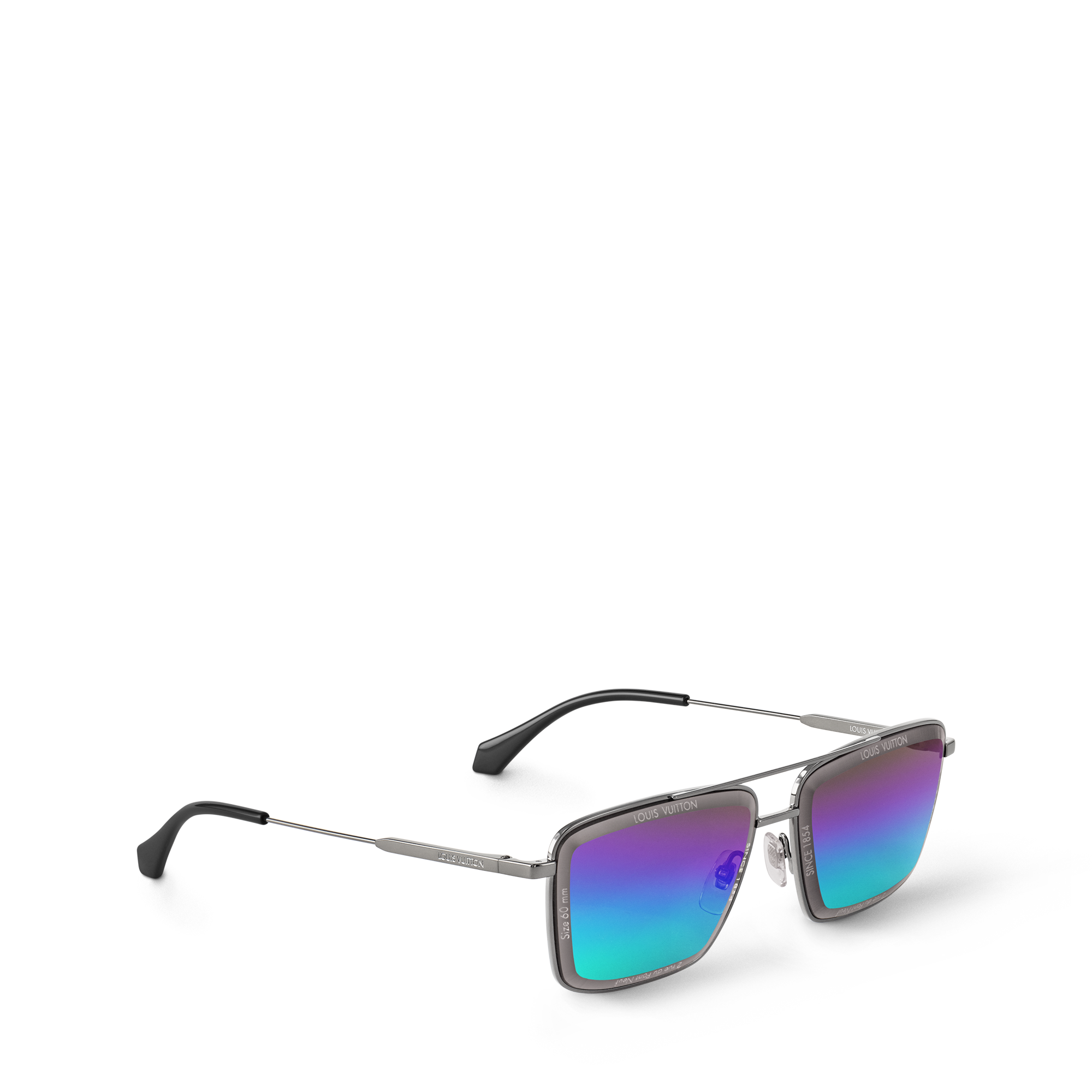 Mắt Kính Dáng Vuông LV Super Vision Metal . in Đồ Nam