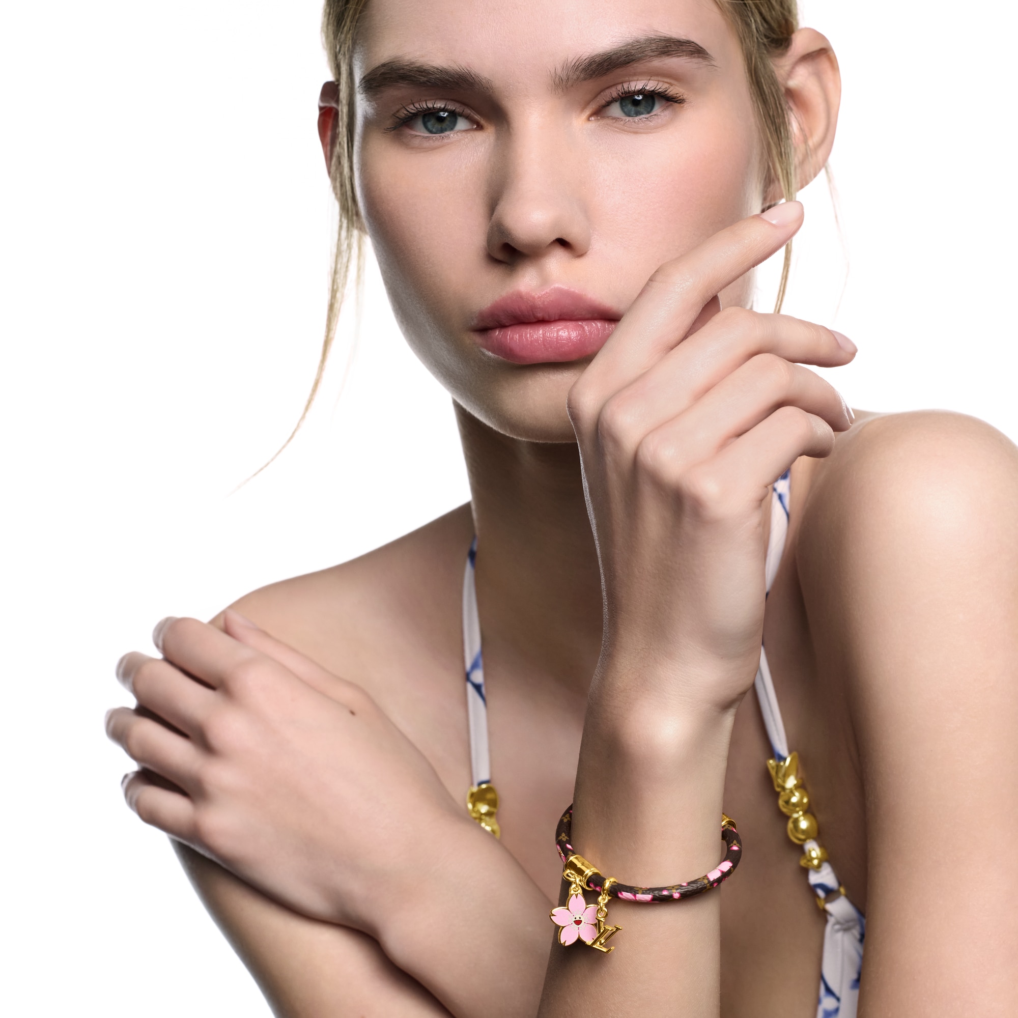 Vòng Tay Cherry Blossom LV x TM Các loại da khác in Đồ Nữ