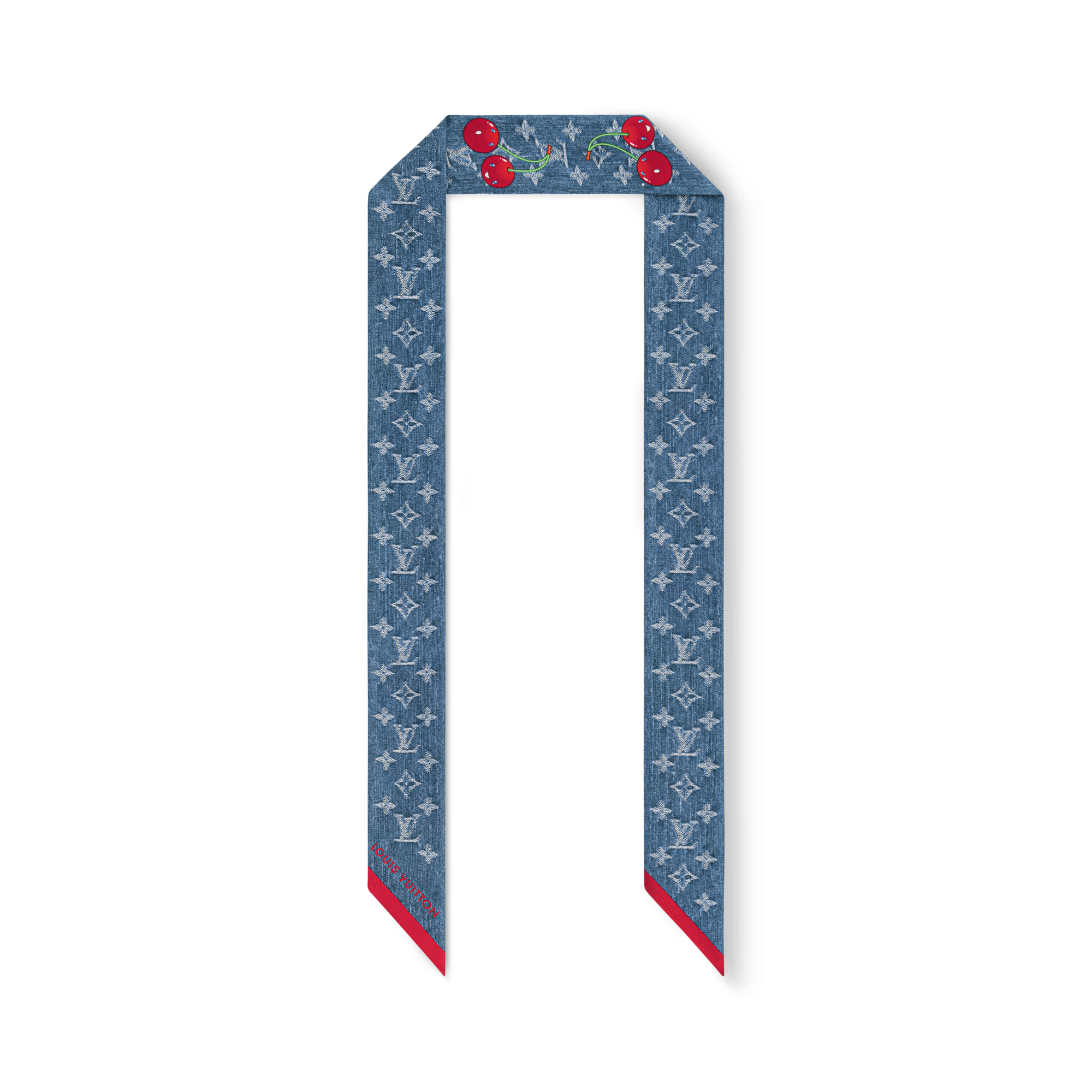 Khăn Lụa Denim Cerise LV x TM . in Đồ Nữ