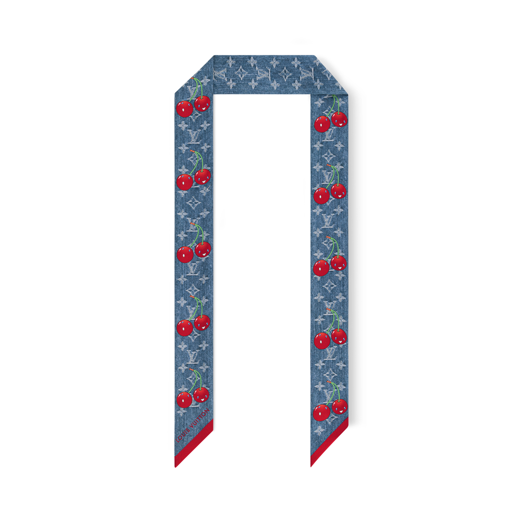 Khăn Lụa Denim Cerise LV x TM . in Đồ Nữ