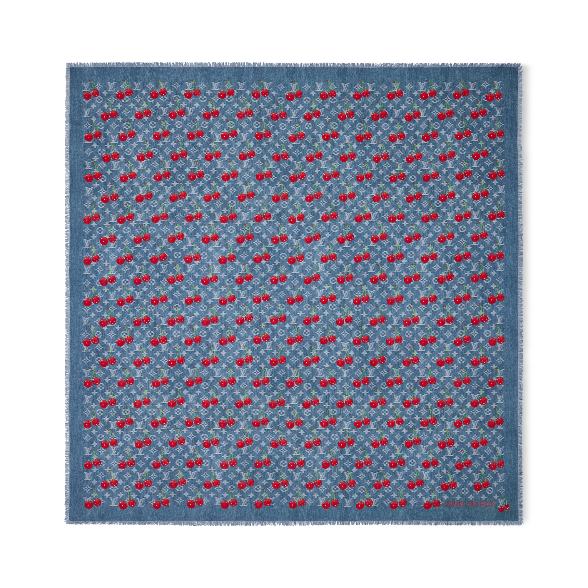 Khăn Choàng Denim Cerise LV x TM . in Đồ Nữ