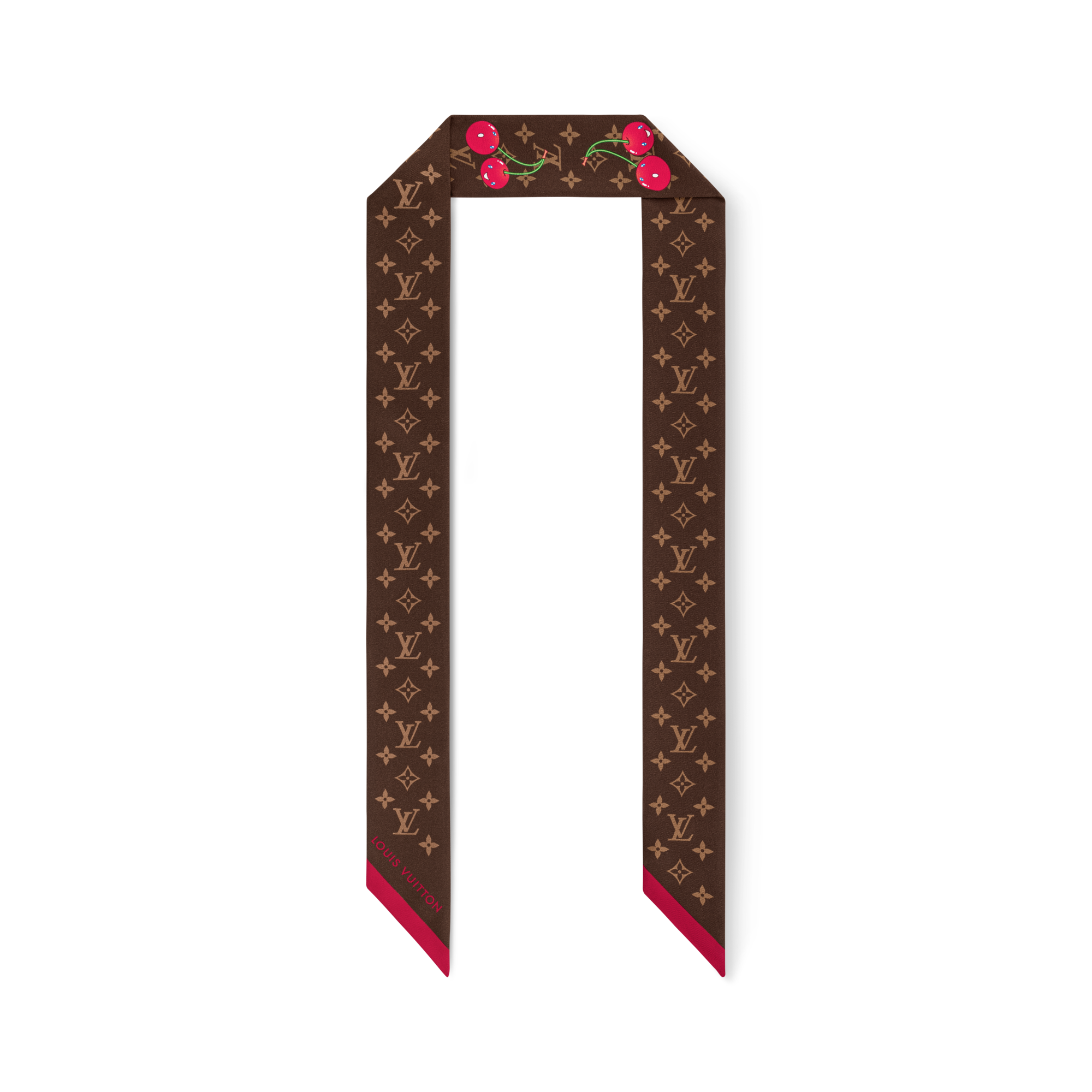 Khăn Lụa Monogram Cerise LV x TM . in Đồ Nữ