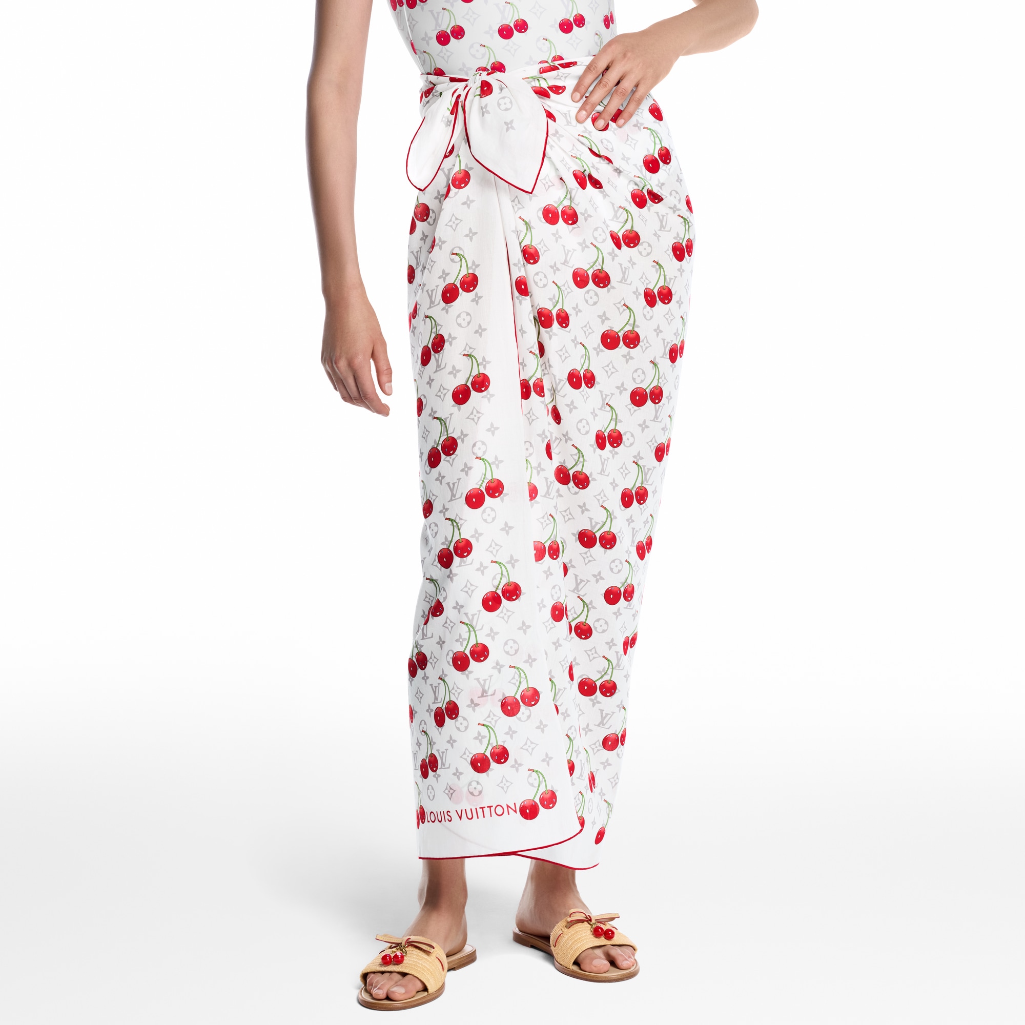 Khăn Choàng Monogram Cerise LV x TM . in Đồ Nữ