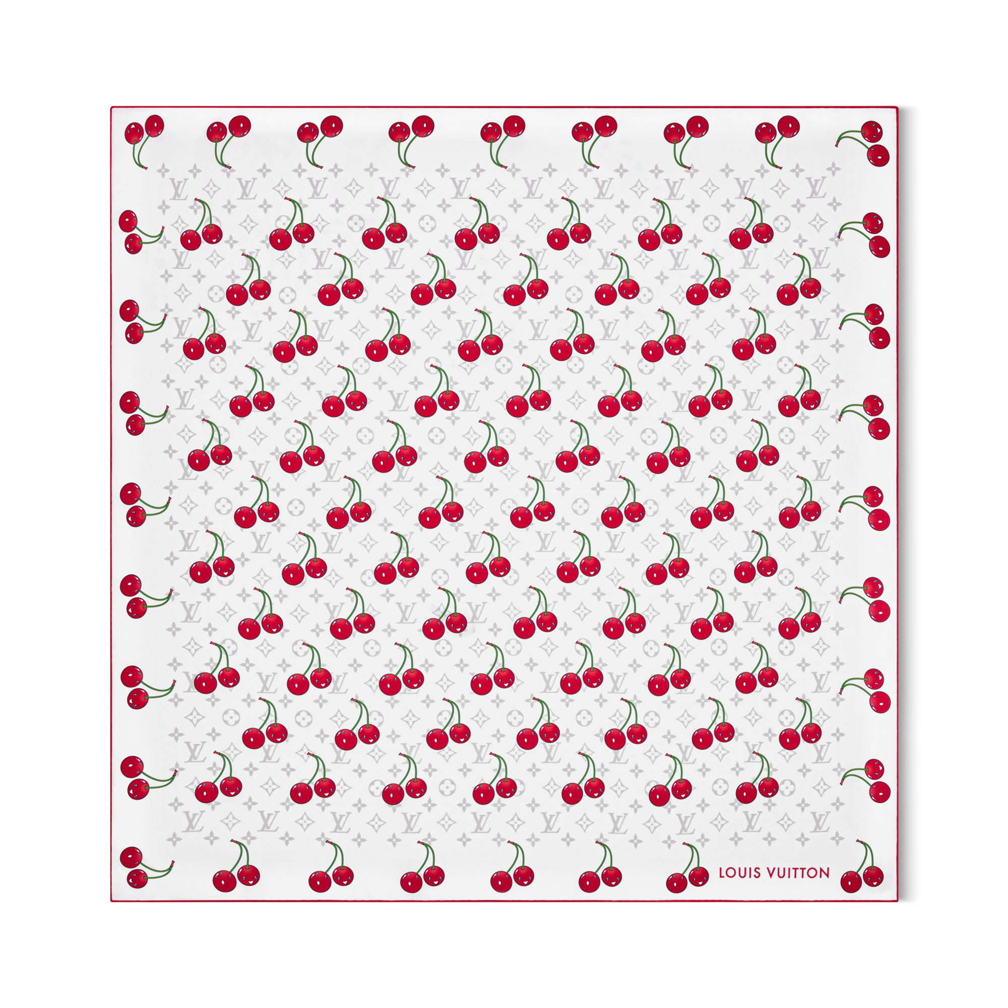 Khăn Lụa Vuông Monogram Cerise 90 LV x TM . in Đồ Nữ