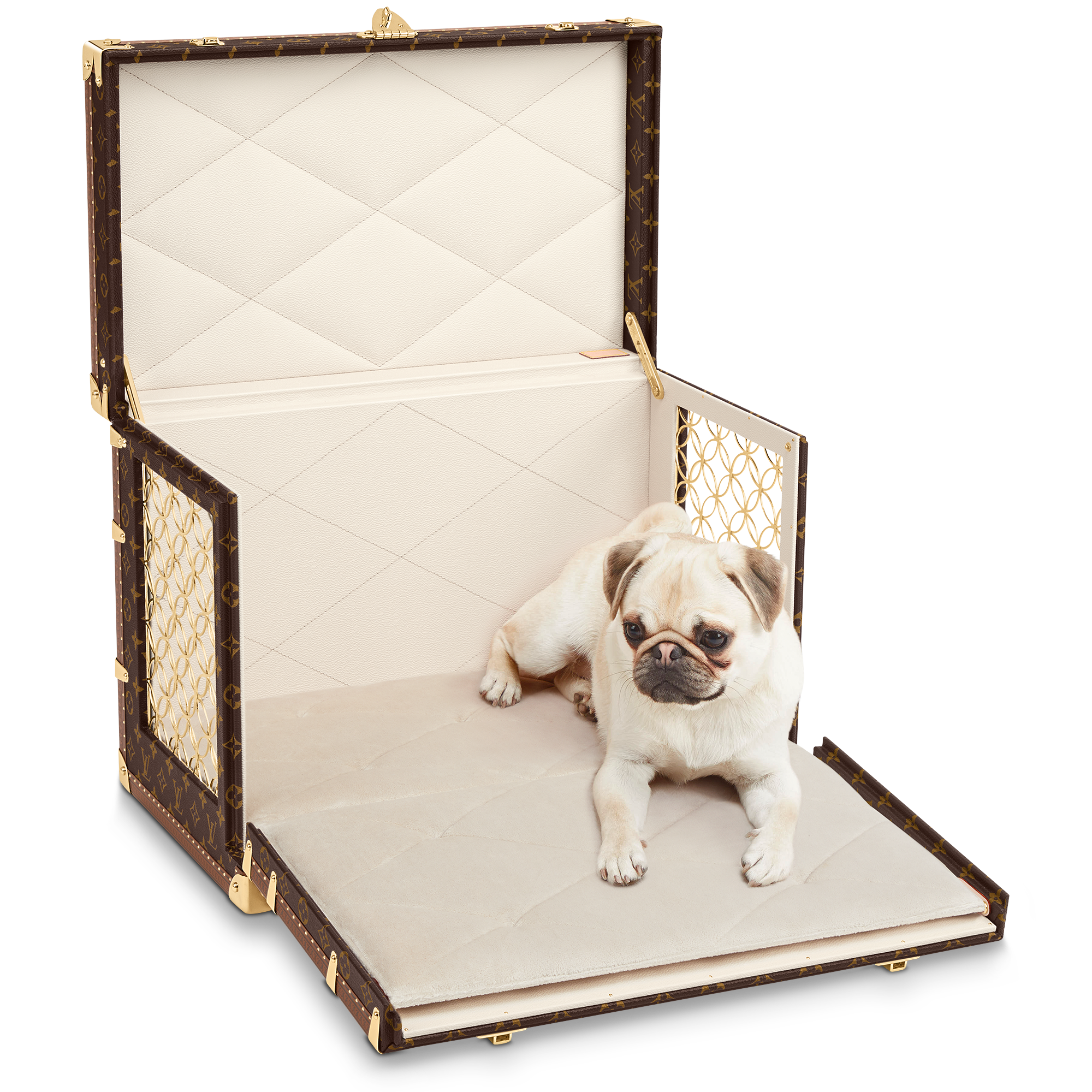 Rương Đựng Thú Cưng Malle Chien Monogram in Rương, Phụ kiện du lịch và Trang trí nội thất