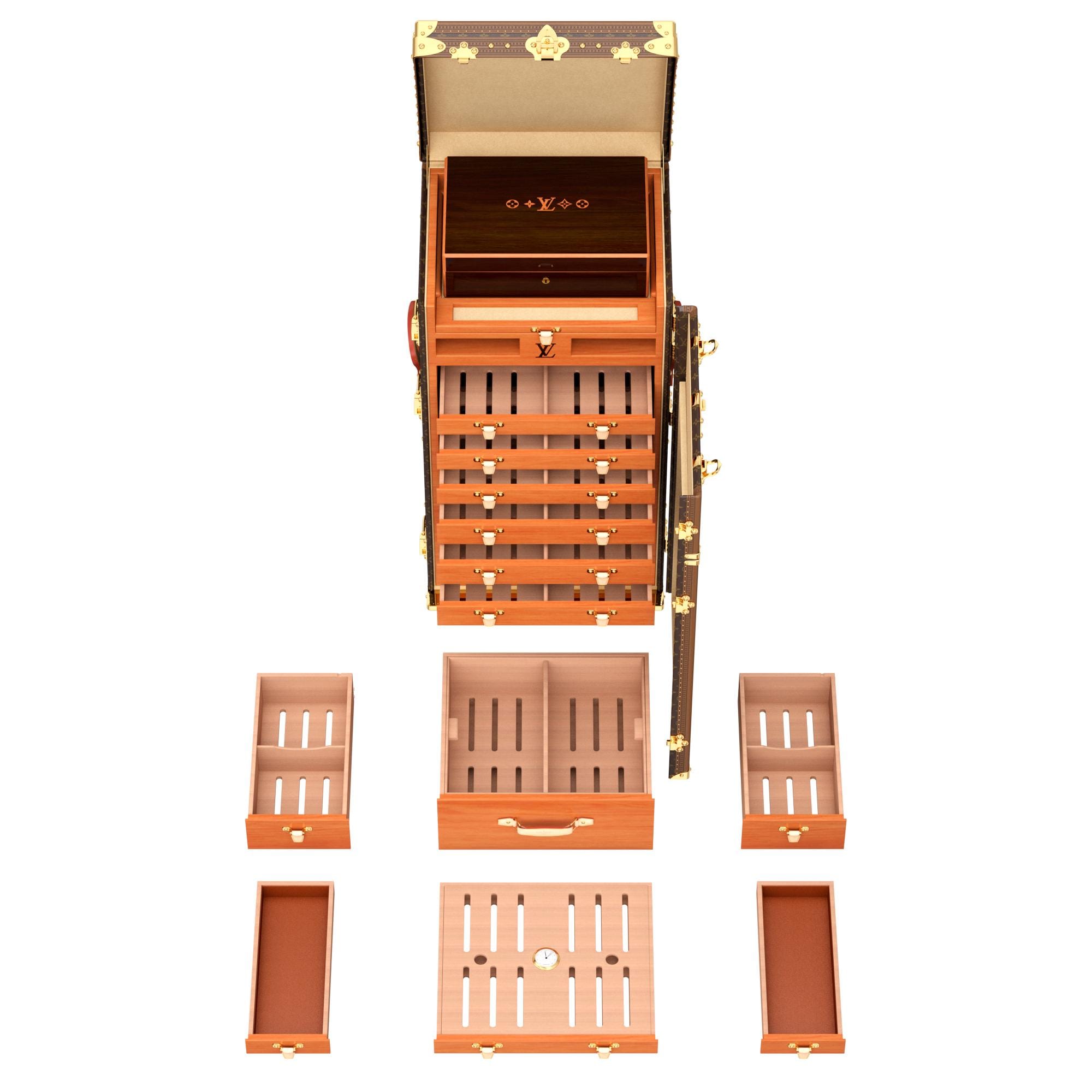 Rương Cigar  Monogram in Đồ Nam
