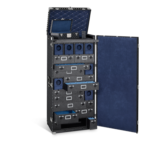 Rương Malle Horlogere Monogram Eclipse in Rương, Phụ kiện du lịch và Trang trí nội thất's Sản phẩm nổi bật Chiến dịch Art Of Living collections by Louis Vuitton (Thu phóng sản phẩm)