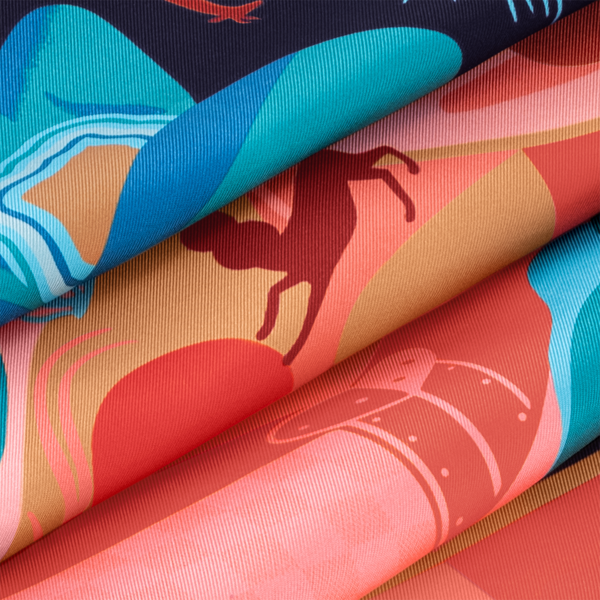 Khăn Lụa Vuông Malles Monde 90 . in Đồ Nữ