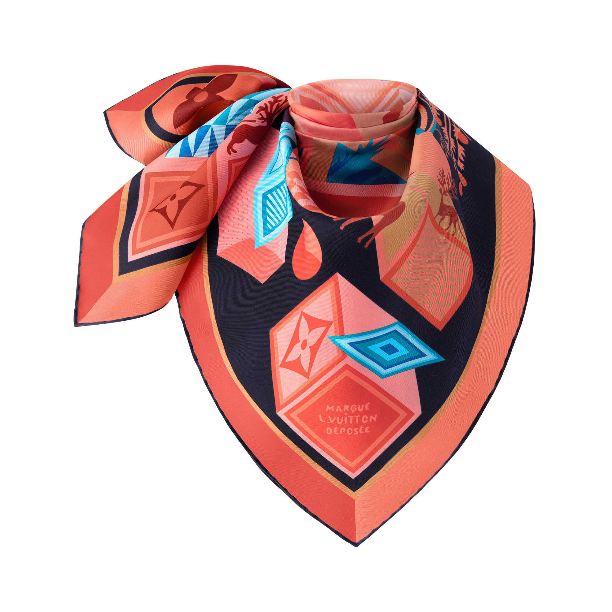 Khăn Lụa Vuông Malles Monde 90 . in Đồ Nữ