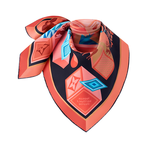 Khăn Lụa Vuông Malles Monde 90 . in Đồ Nữ's Phụ kiện Khăn lụa collections by Louis Vuitton (Thu phóng sản phẩm)