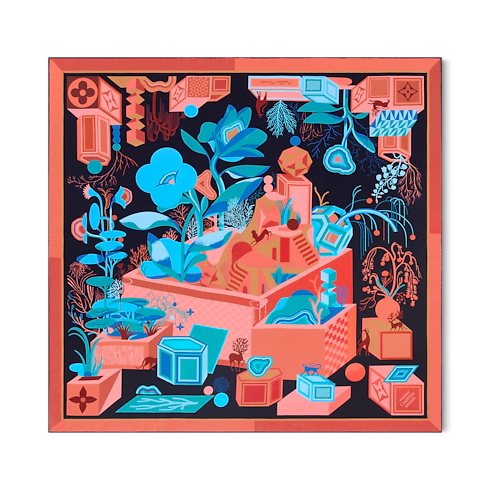 Khăn Lụa Vuông Malles Monde 90 . in Đồ Nữ's Phụ kiện Khăn lụa collections by Louis Vuitton (Thu phóng sản phẩm)