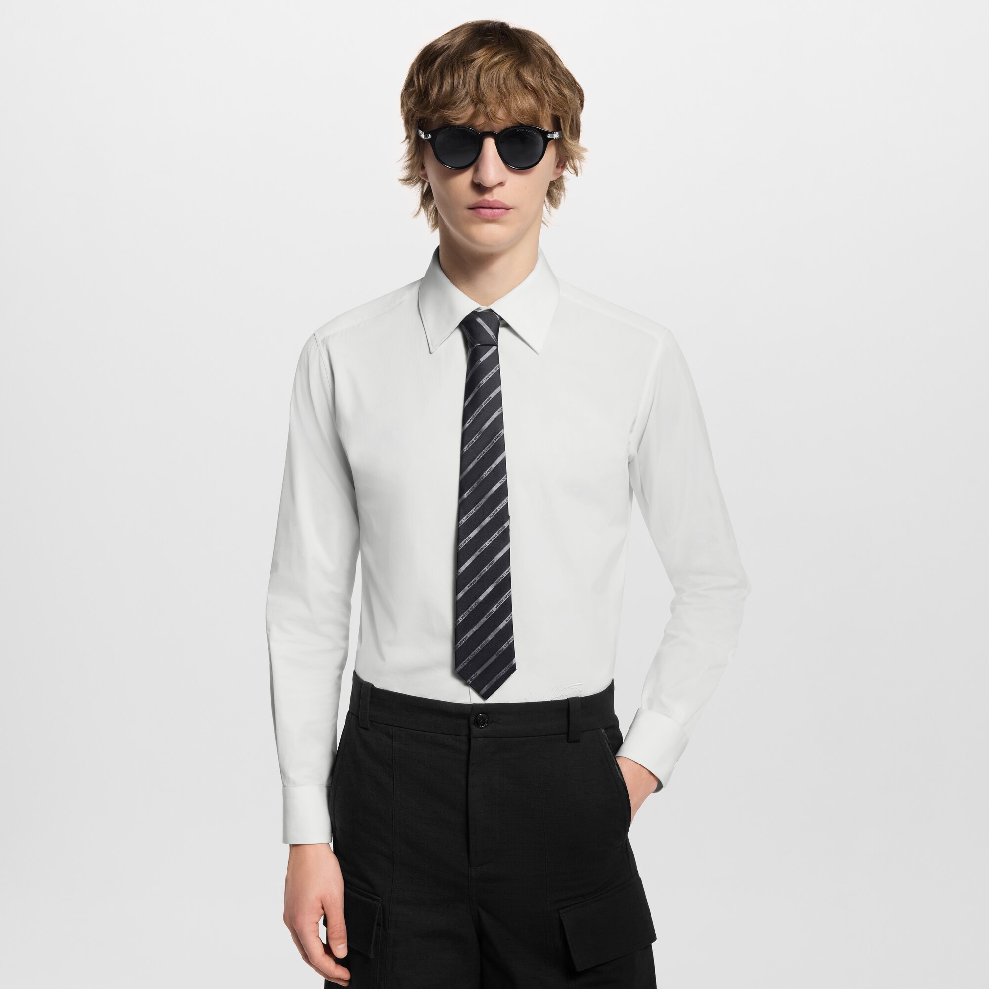 Cà Vạt Marque L.Vuitton Deposée Stripes . in Đồ Nam