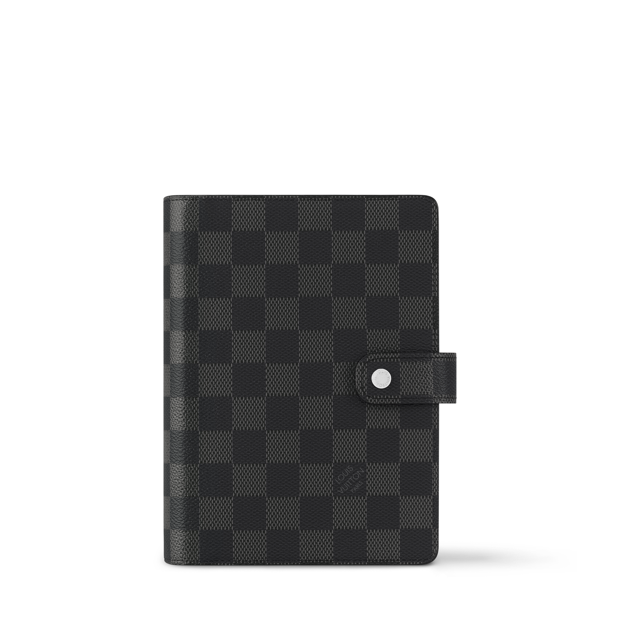 Bìa Sổ Tay - Cỡ Vừa Damier Graphite in Rương, Phụ kiện du lịch và Trang trí nội thất