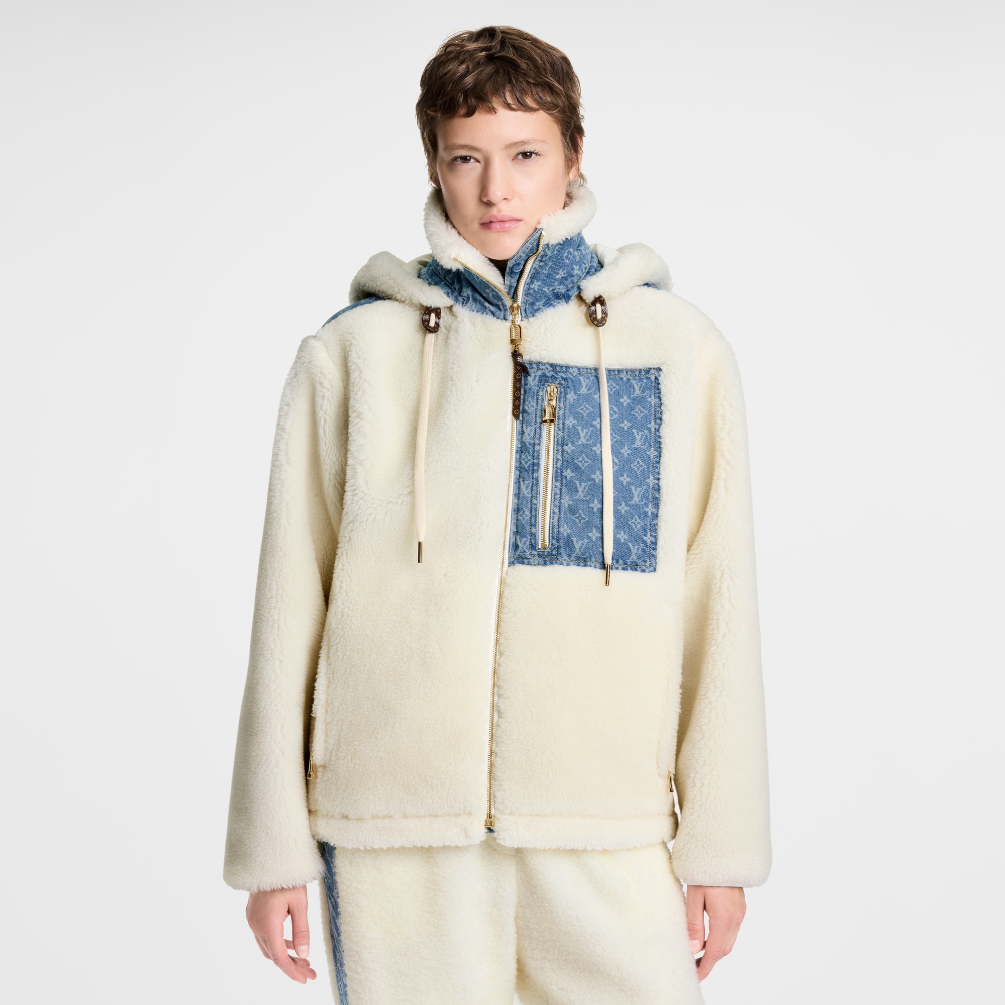 Monogram Accent Fleece Jacket  in Đồ Nữ