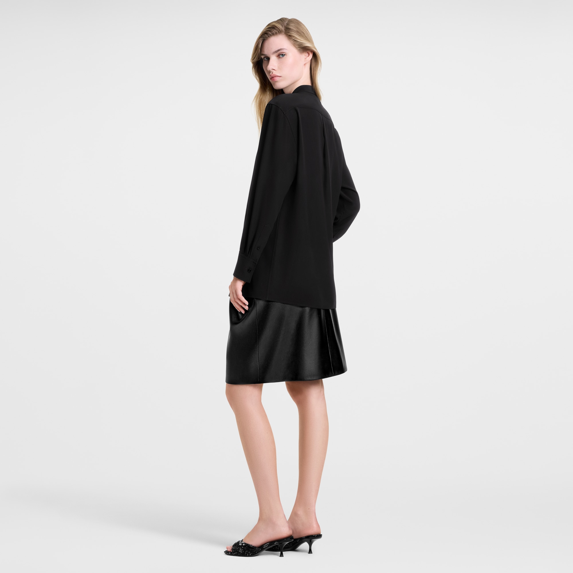 Monogram Accent Lavallière Blouse  in Đồ Nữ